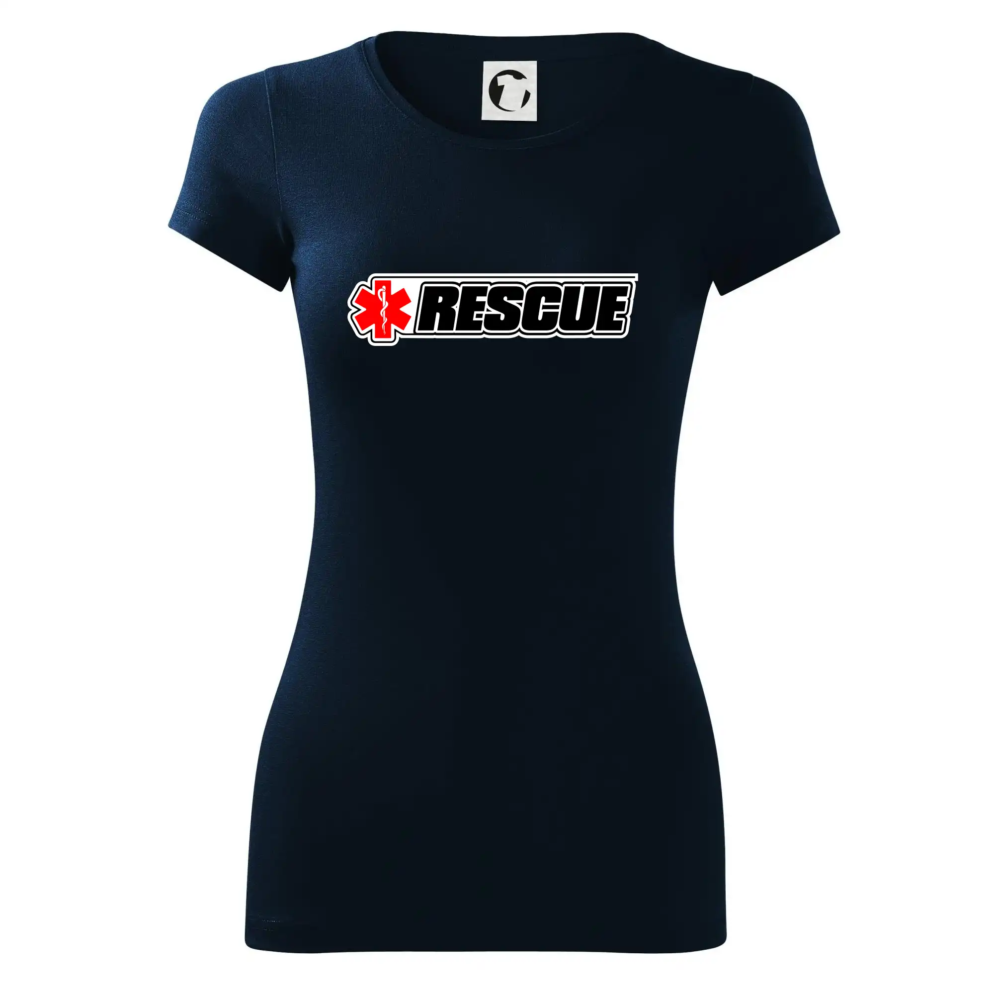 Tričká a mikiny pre záchranárov a lekárov - Kvalitné oblečenie pre zdravotníkov - Záchranár rescue kríž červený - Dámske tričko Glance - Priliehavejší strih