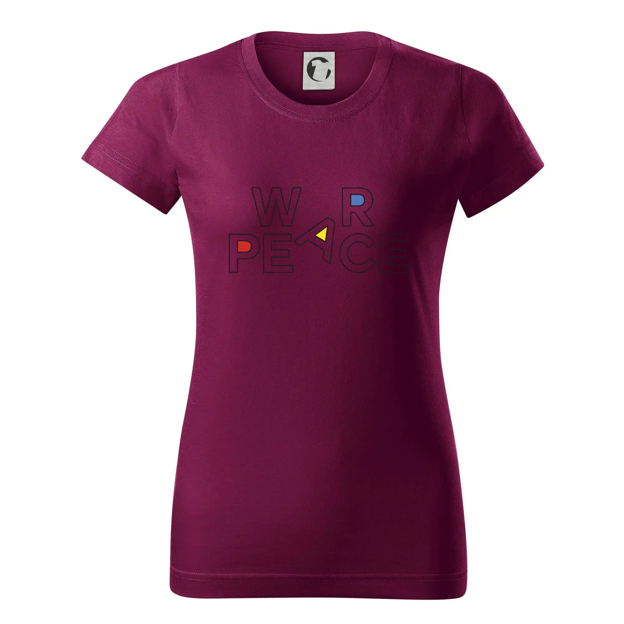 War, peace - barevný nápis