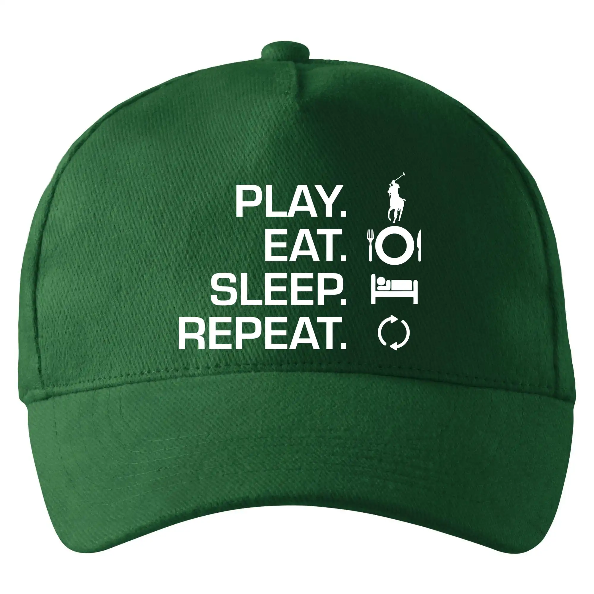 Tričká na polo - Play Eat Sleep Repeat polo - Šiltovka so zahnutým šiltom a mosaznou sponou