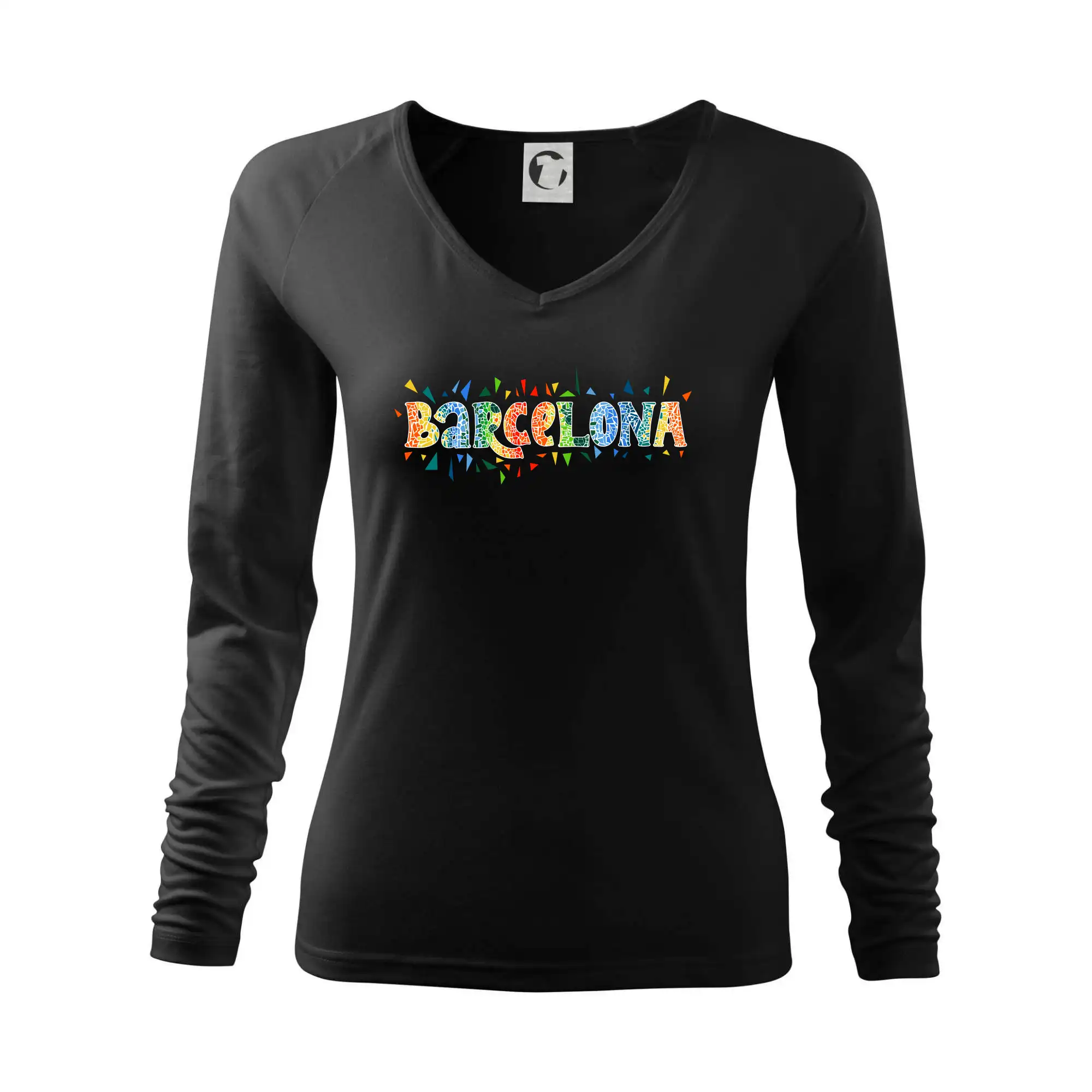 Ostatné mestá / miesta - Barcelona Farebný nápis - Tričko dámske Elegance