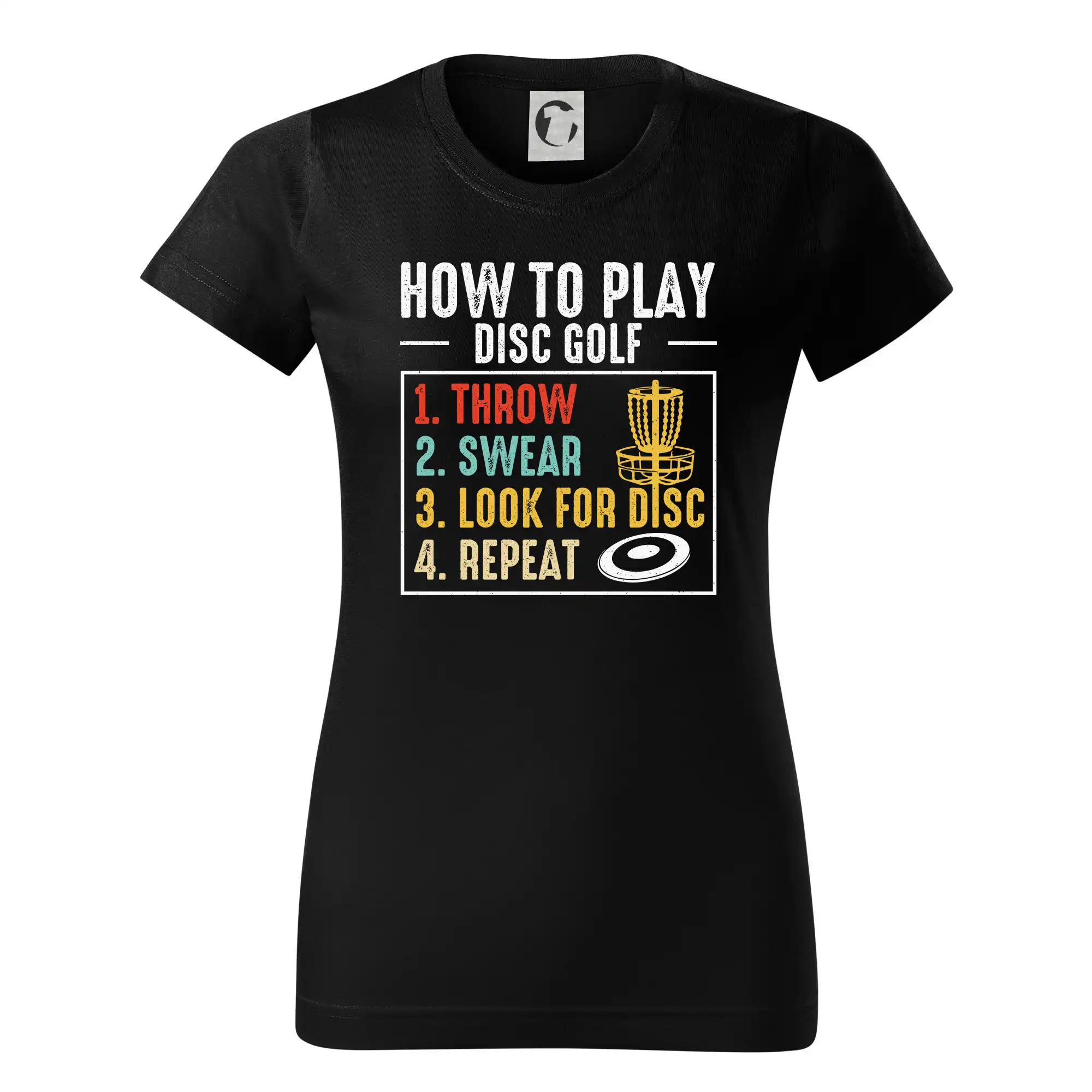 How to play disc golf - Dámske tričko basic - ľahko voľnejšie a dlhšie