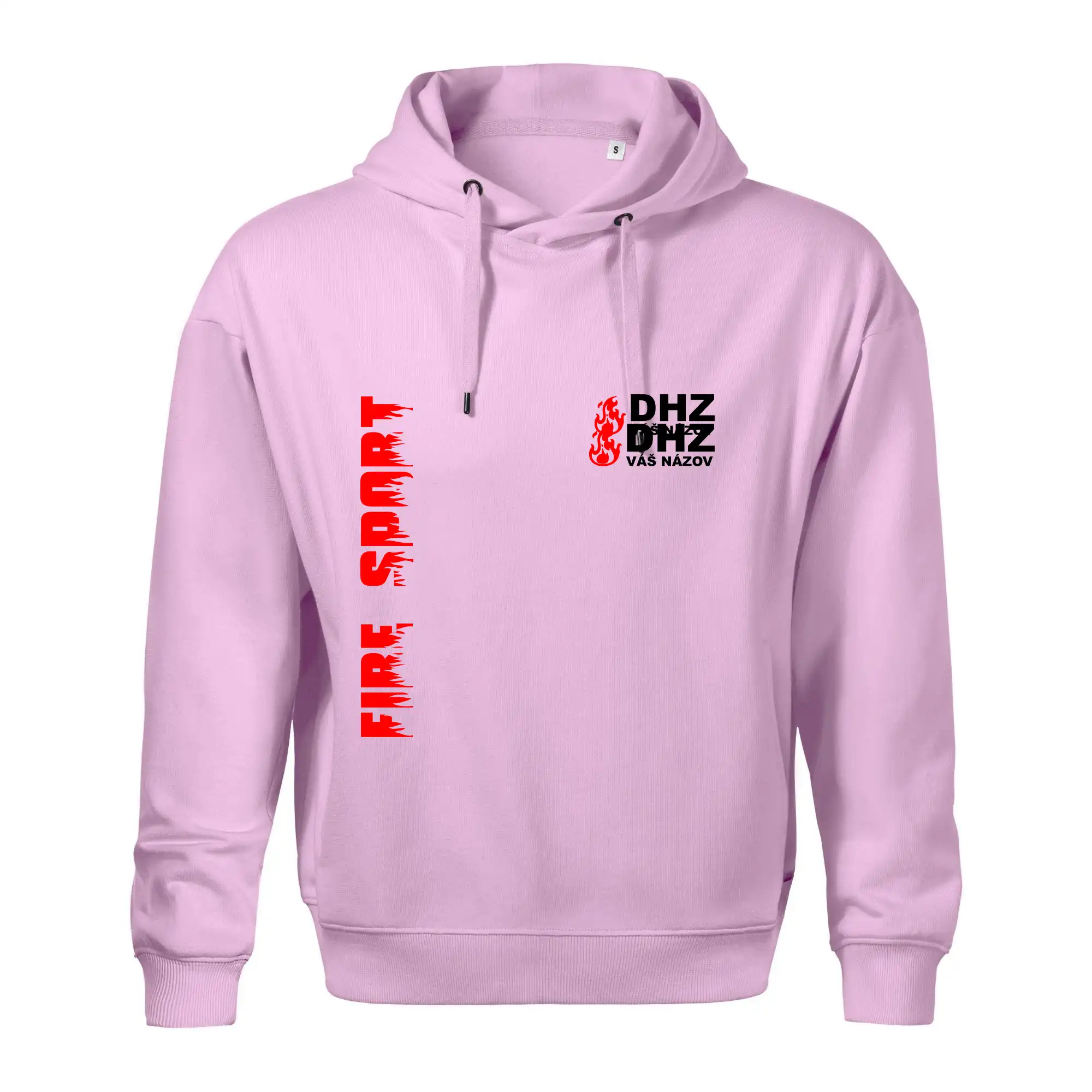 Originálne tričká pre hasičov - DHZ (oheň, firesport, názov sboru - vlastný nápis) - Oversized mikina pánska Moon - kratšia + širšia