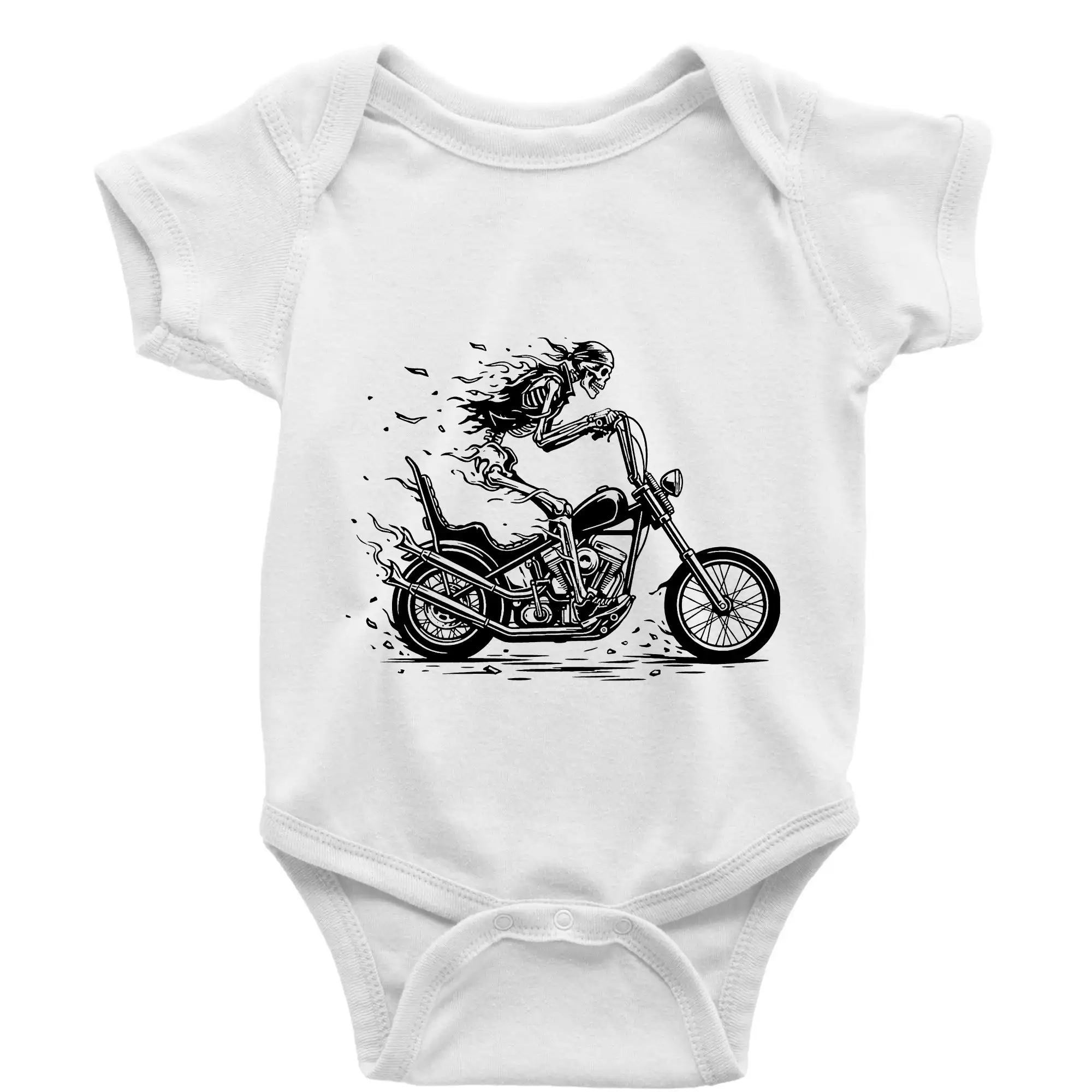 Chopper triko - Chopper kostra - Body dojčenské s krátkym rukávom