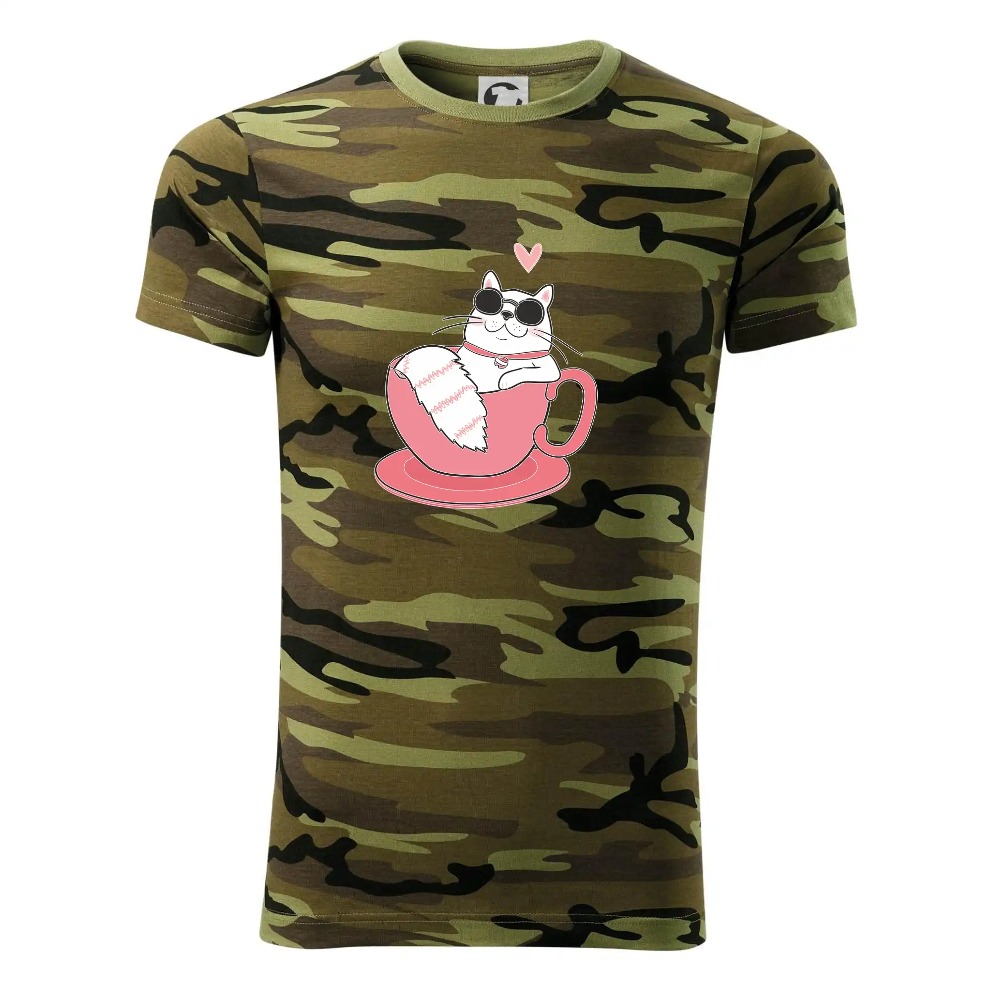 Hustá kočka v hrníčku