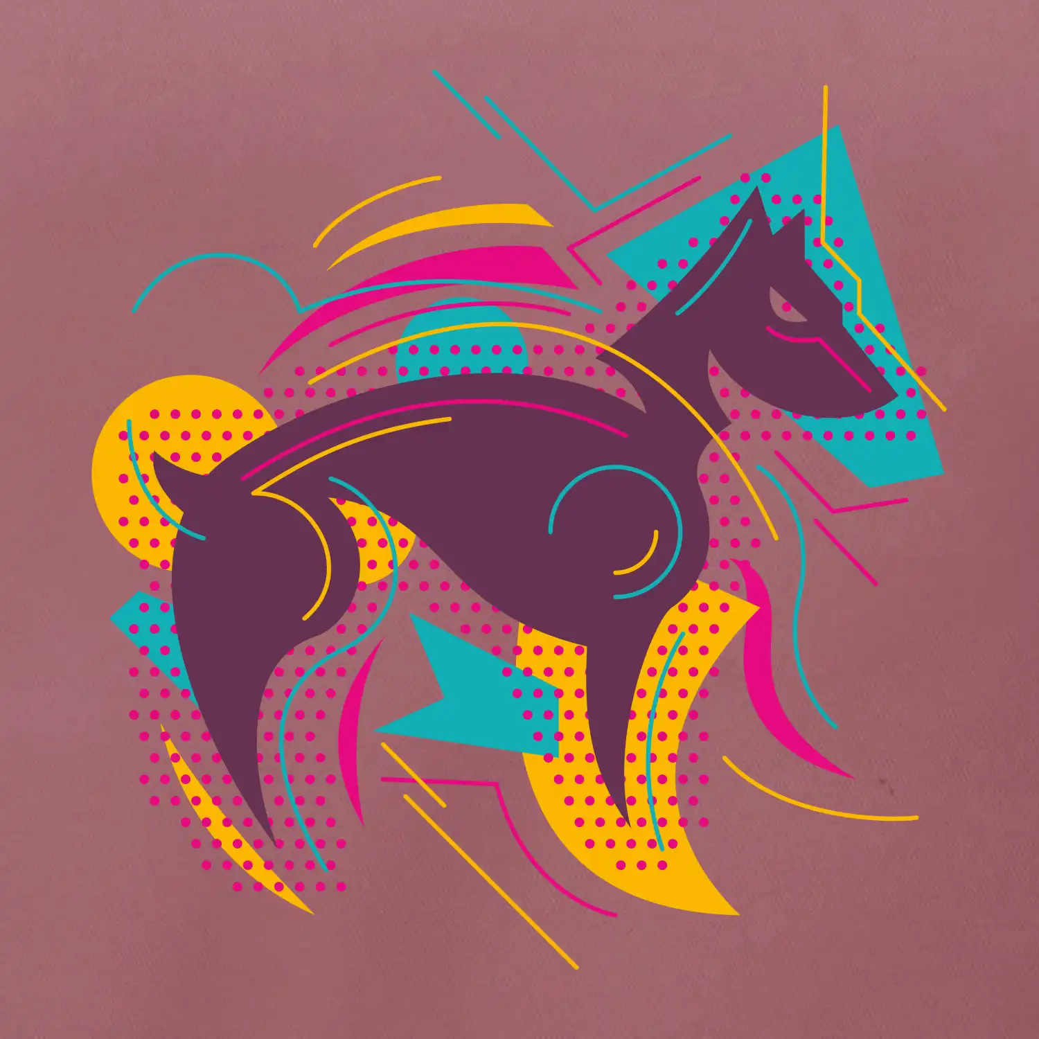 Pes abstrakce hubený