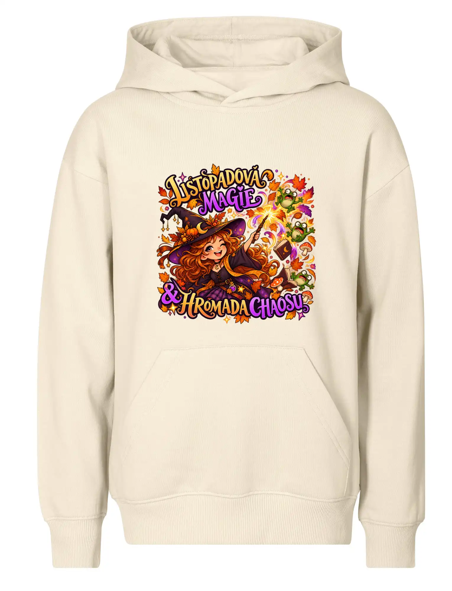 Listopadová čarodějka kouzlí podzimní žáby