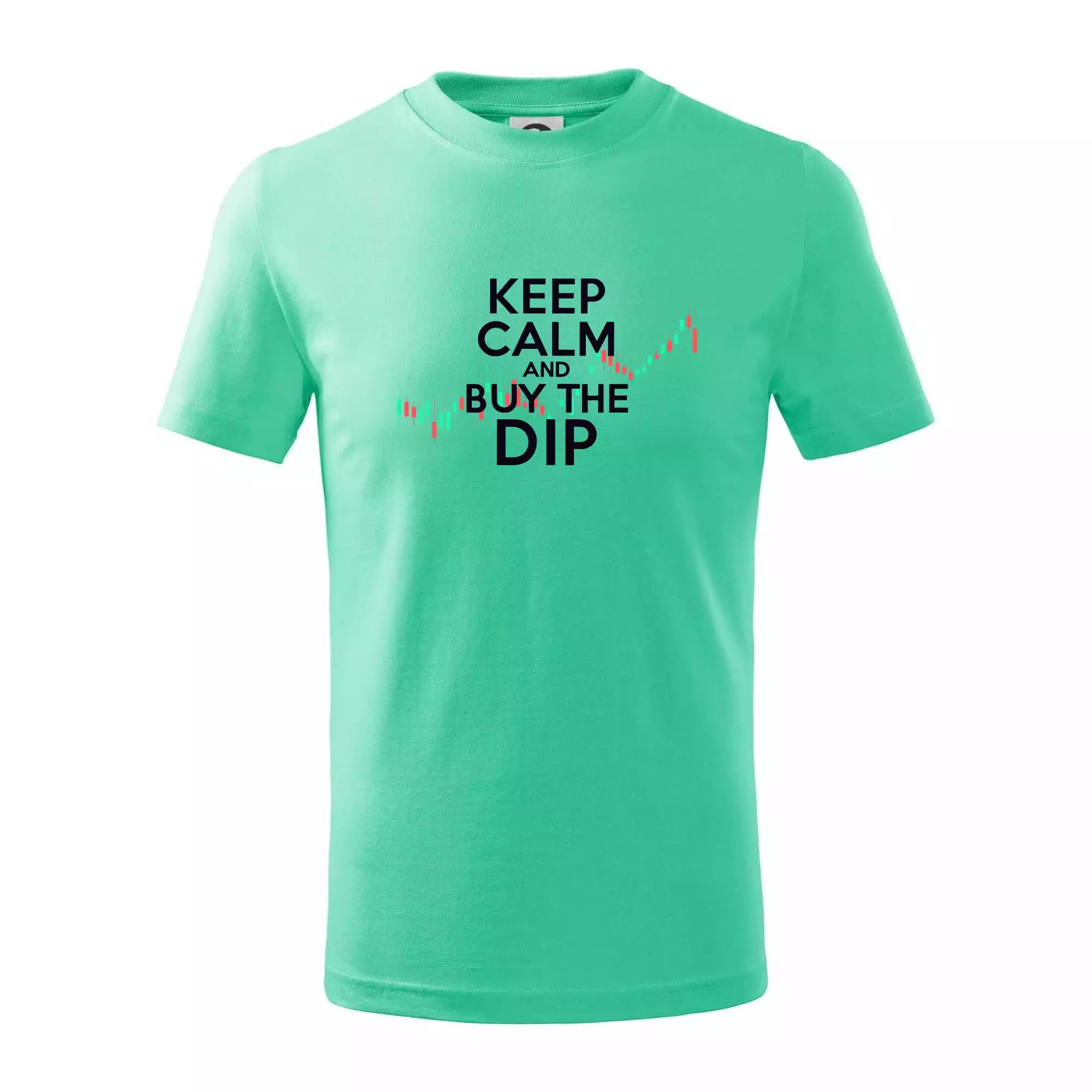 Zeleno červený graf Keep Calm and Buy the Dip
