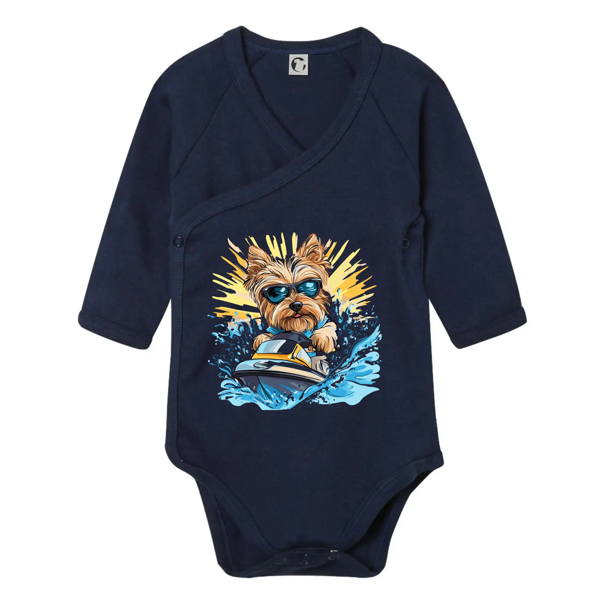 Yorkšírský teriér na vodním skútru