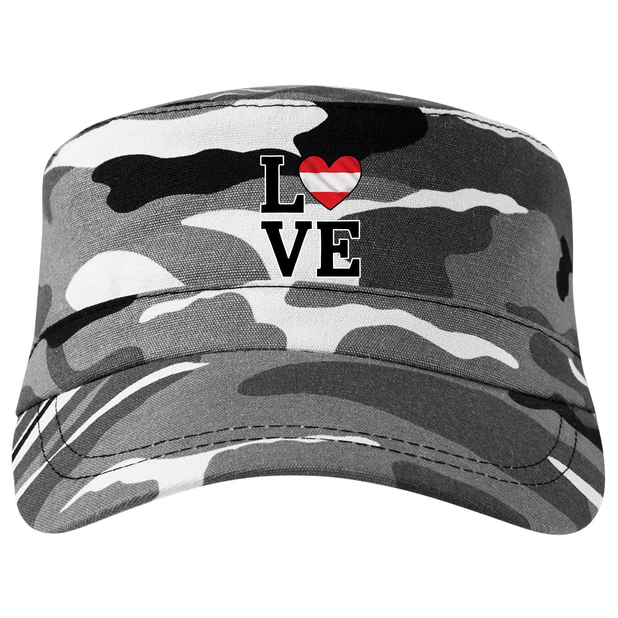 Motívy štátnych vlajok - Love Rakúska vlajka - Šiltovka CAMO