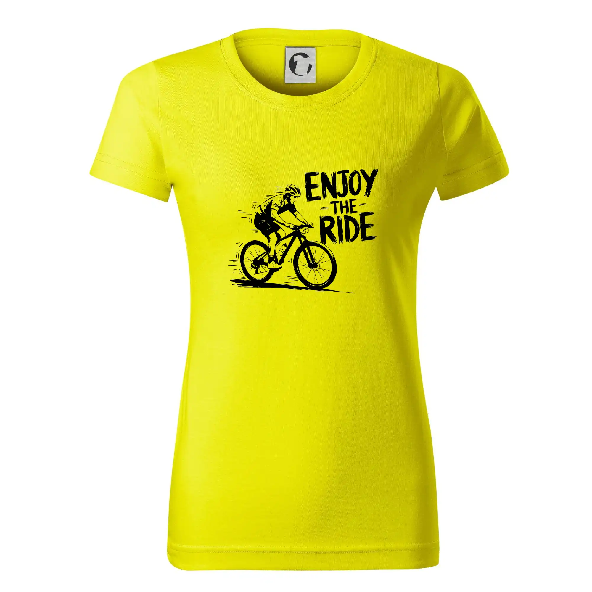 Tričko ako darček pre cyklistu - Enjoy ride - Dámske tričko basic - ľahko voľnejšie a dlhšie