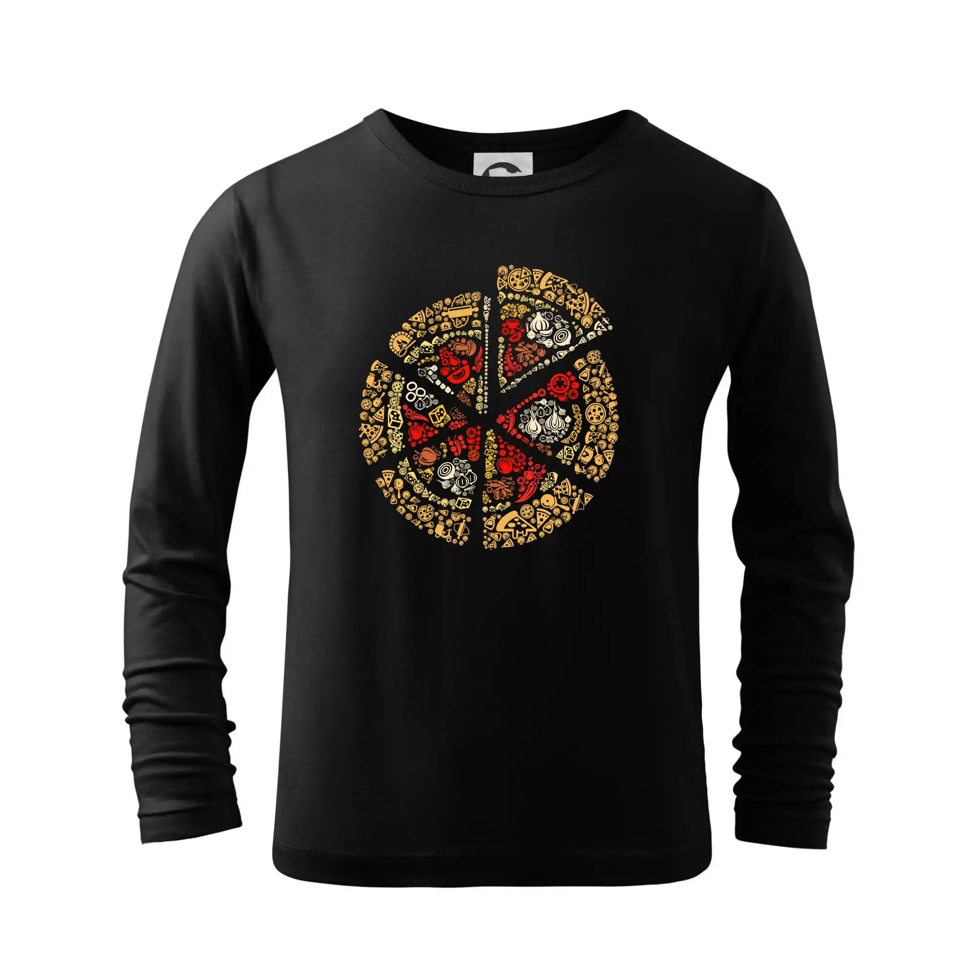 Pizza icons - Tričko detské Long Sleeve