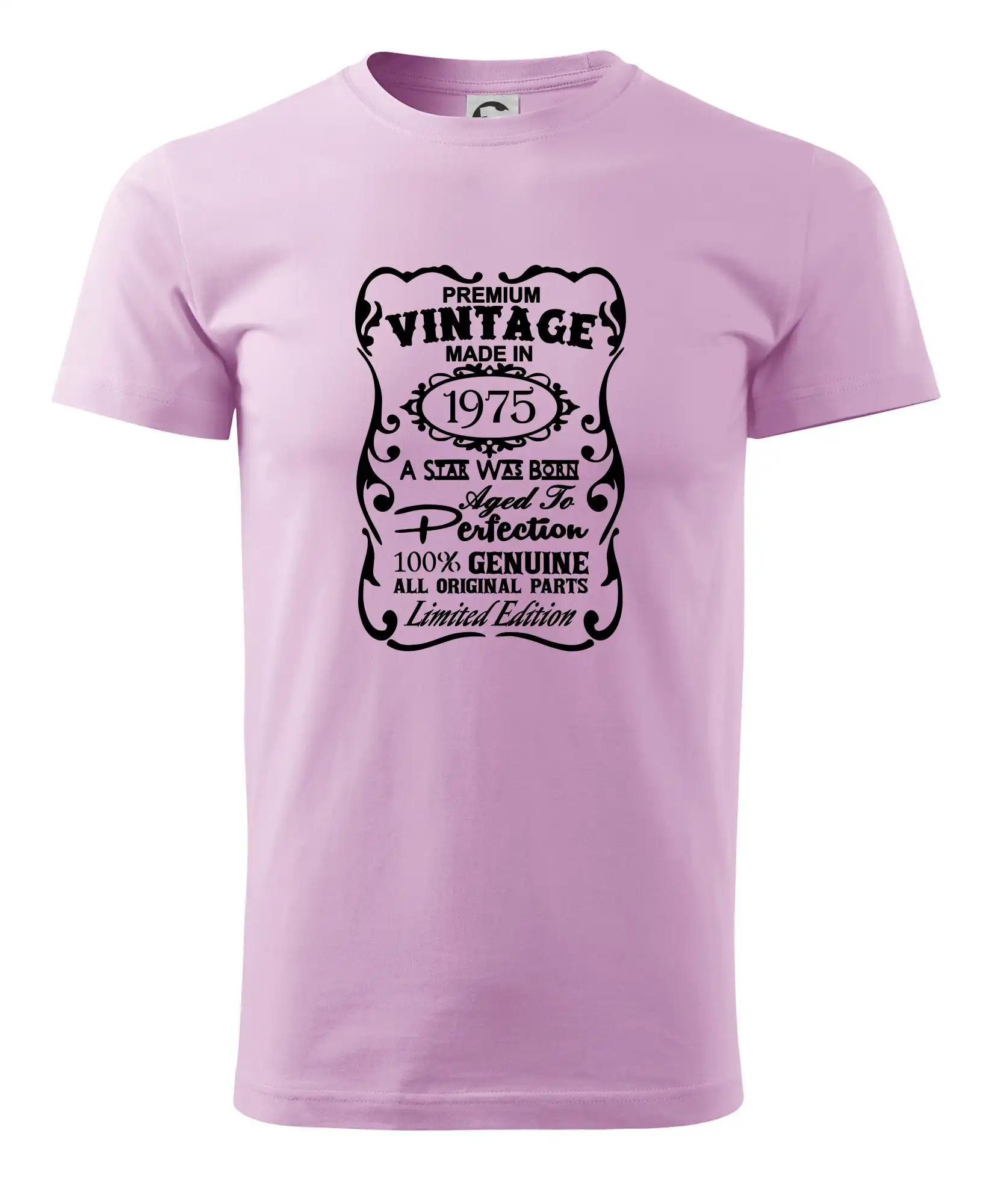 Trička s ročníkom 1975 - Vintage Etiketa - 1975 - Pánske tričko nižšej gramáže