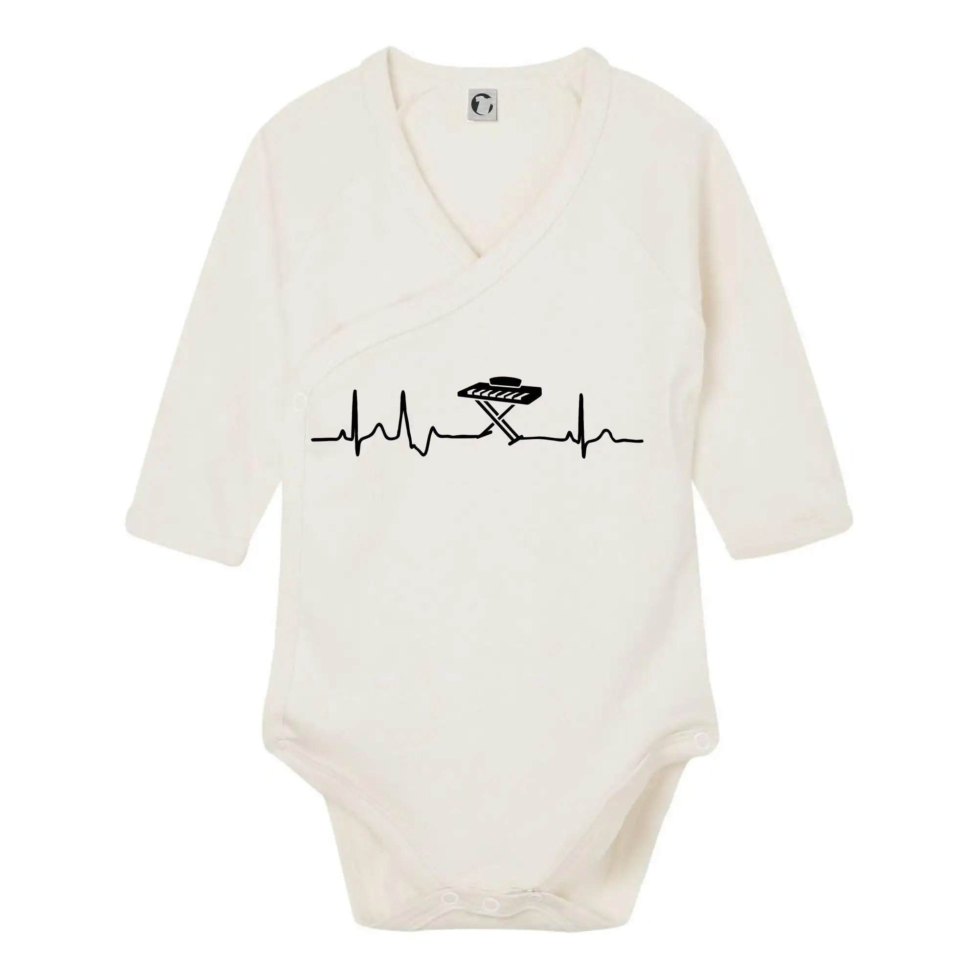 Piano ekg - prenosné - Body zavinovacie s dlhým rukávom