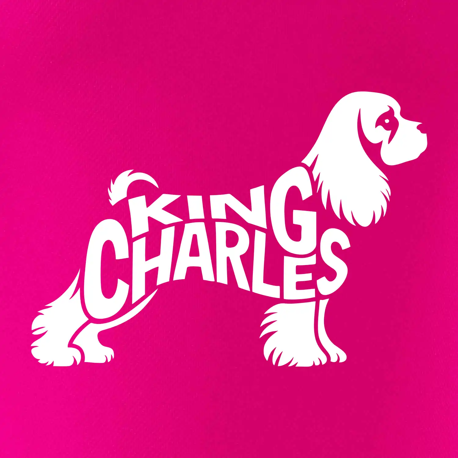 Kavalír king Charles španěl nápis v těle