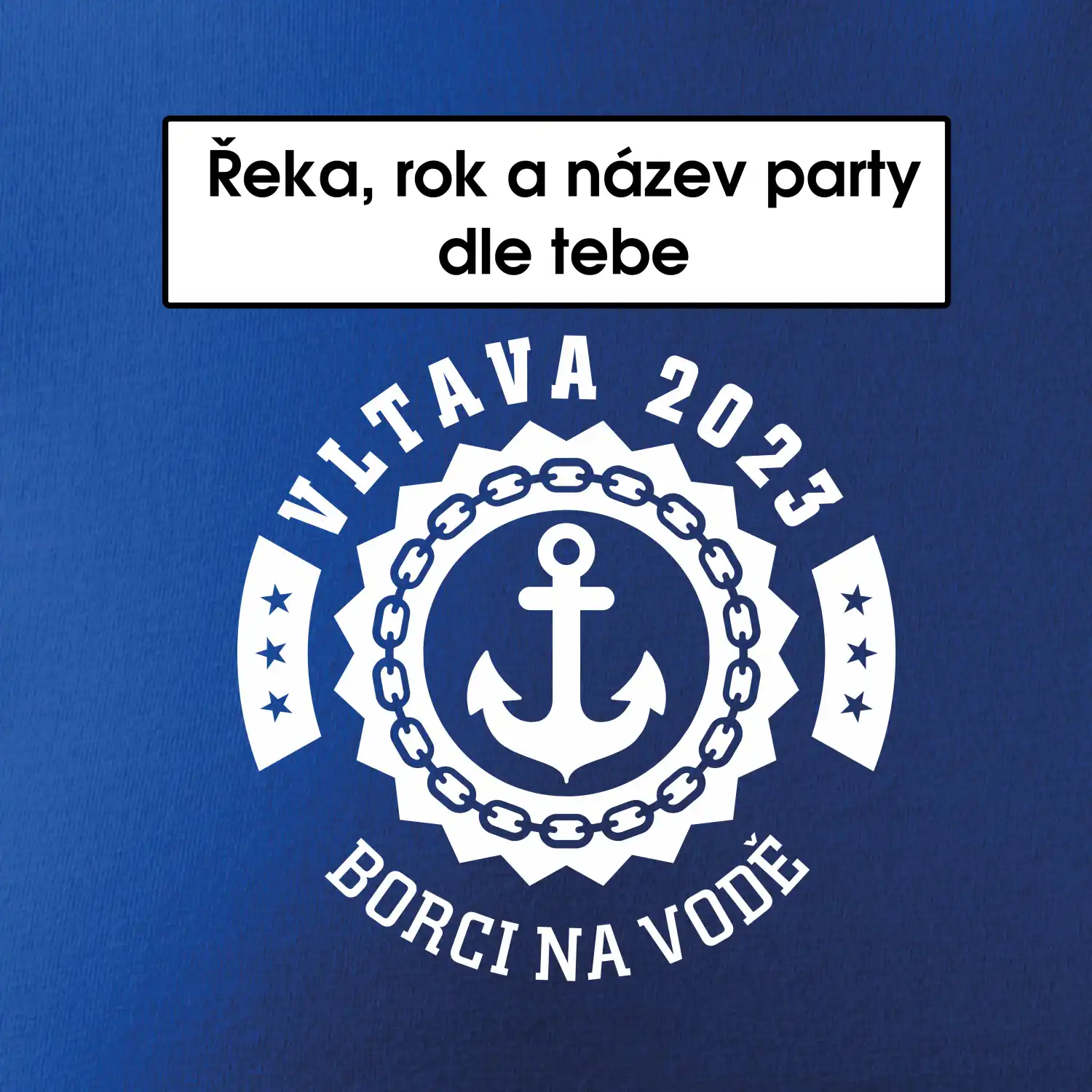 Na vodu - kotva (vlastní nápis)