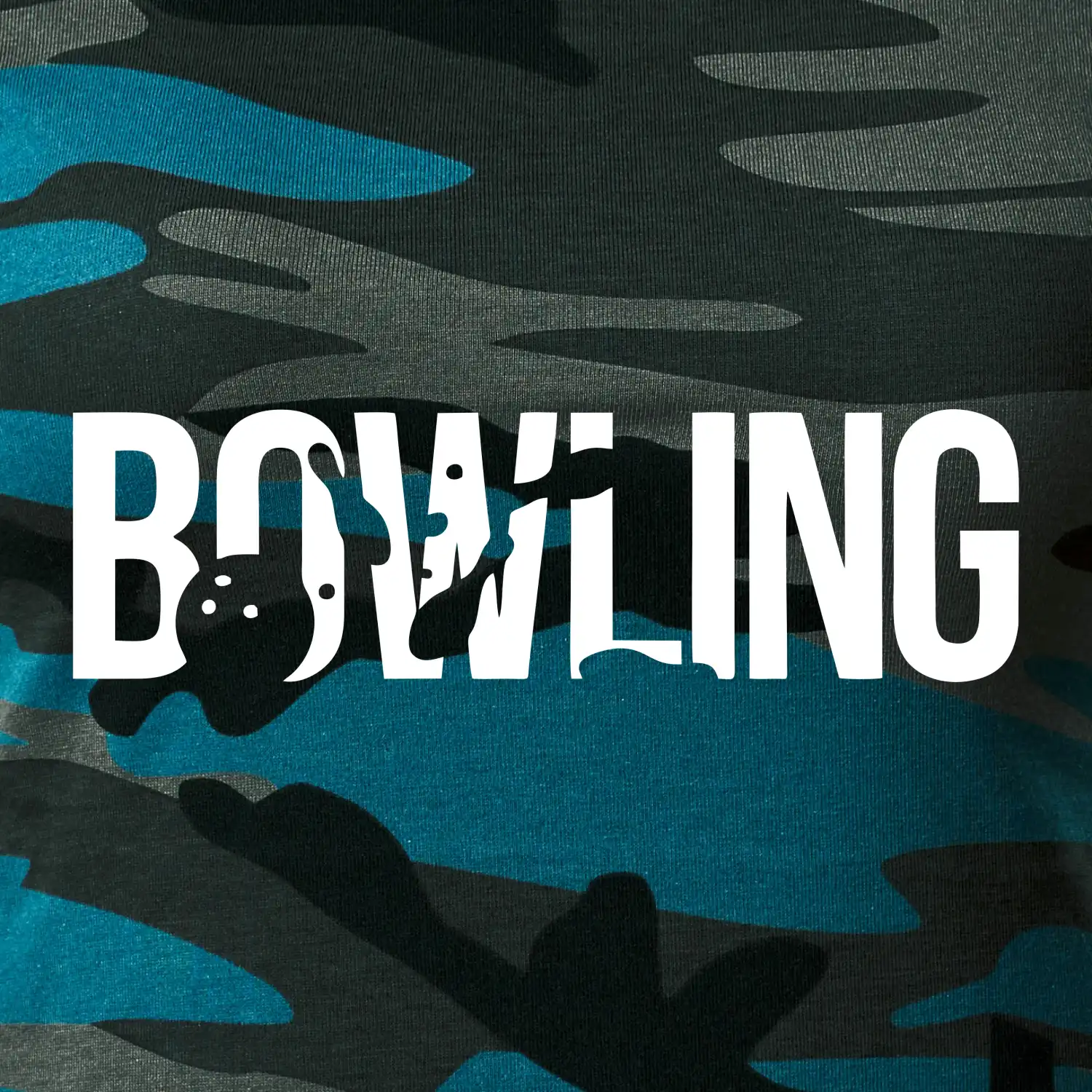 Bowling nápis kuželky