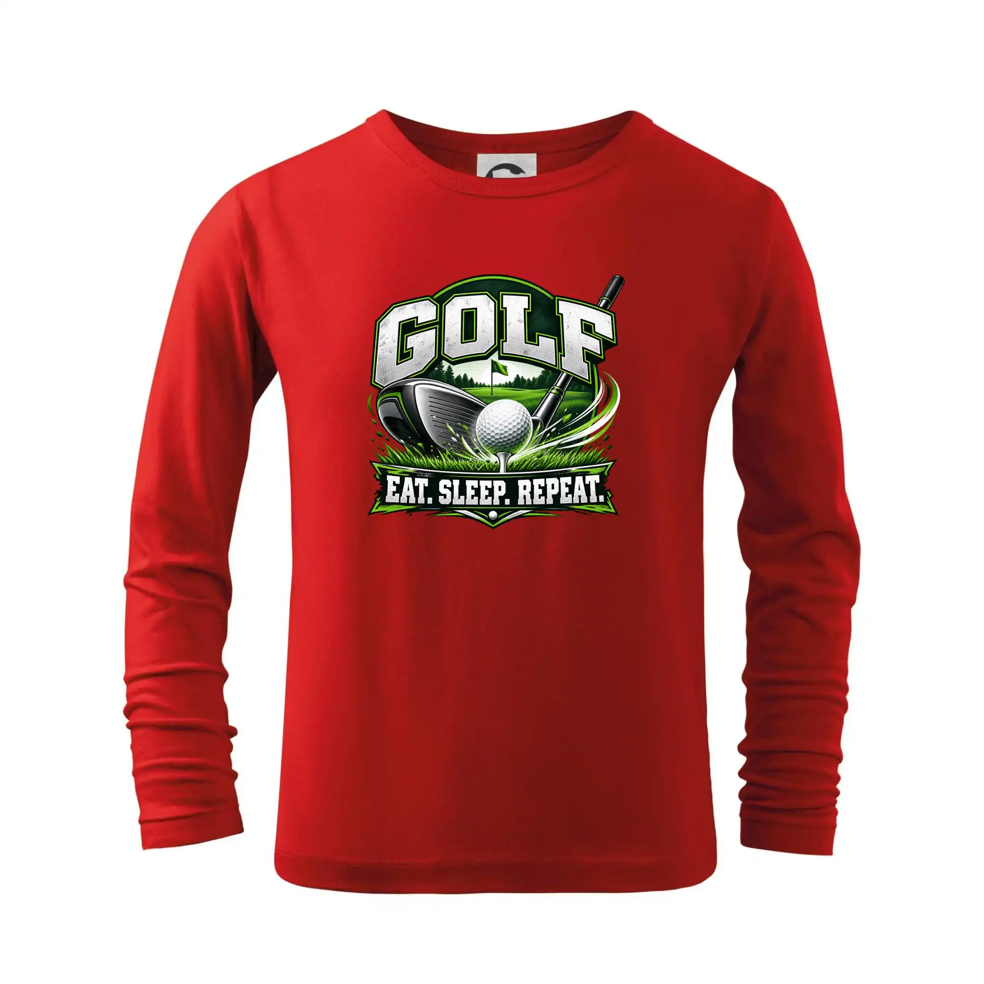 Golfová hůl s míčkem eat sleep repeat