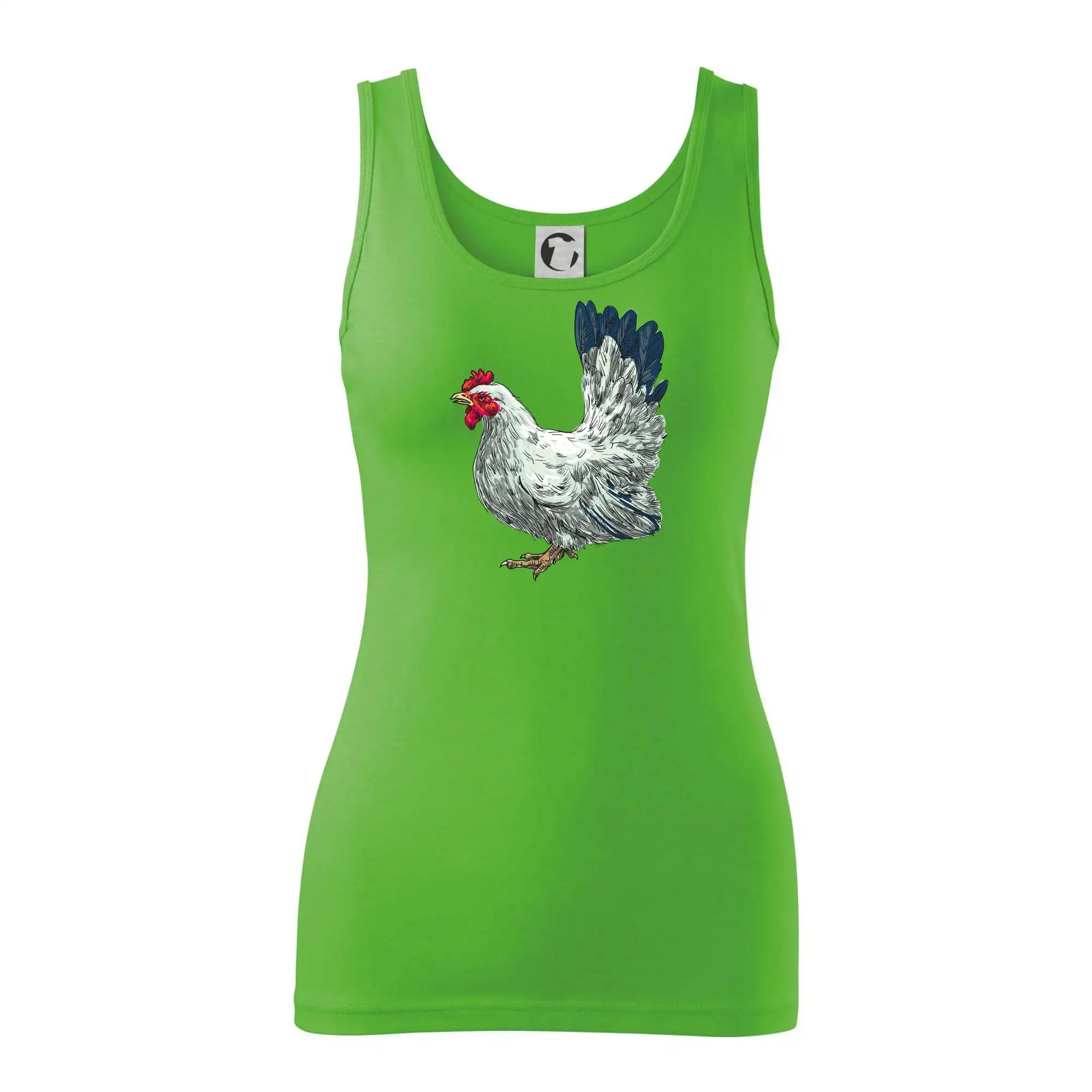 Slepice kreslená bílá