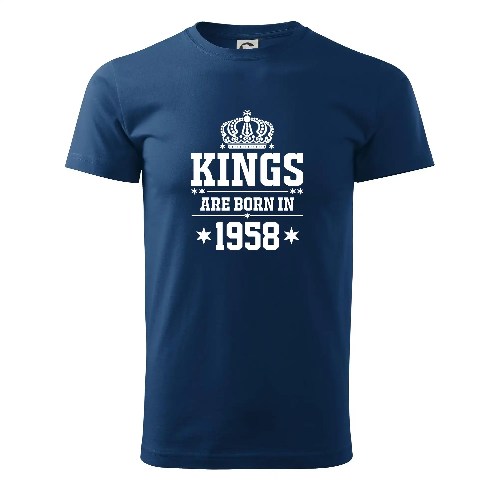 Trička s ročníkom 1958 - Kings are born in 1958 - Klasické pánske tričko vyššej gramáže