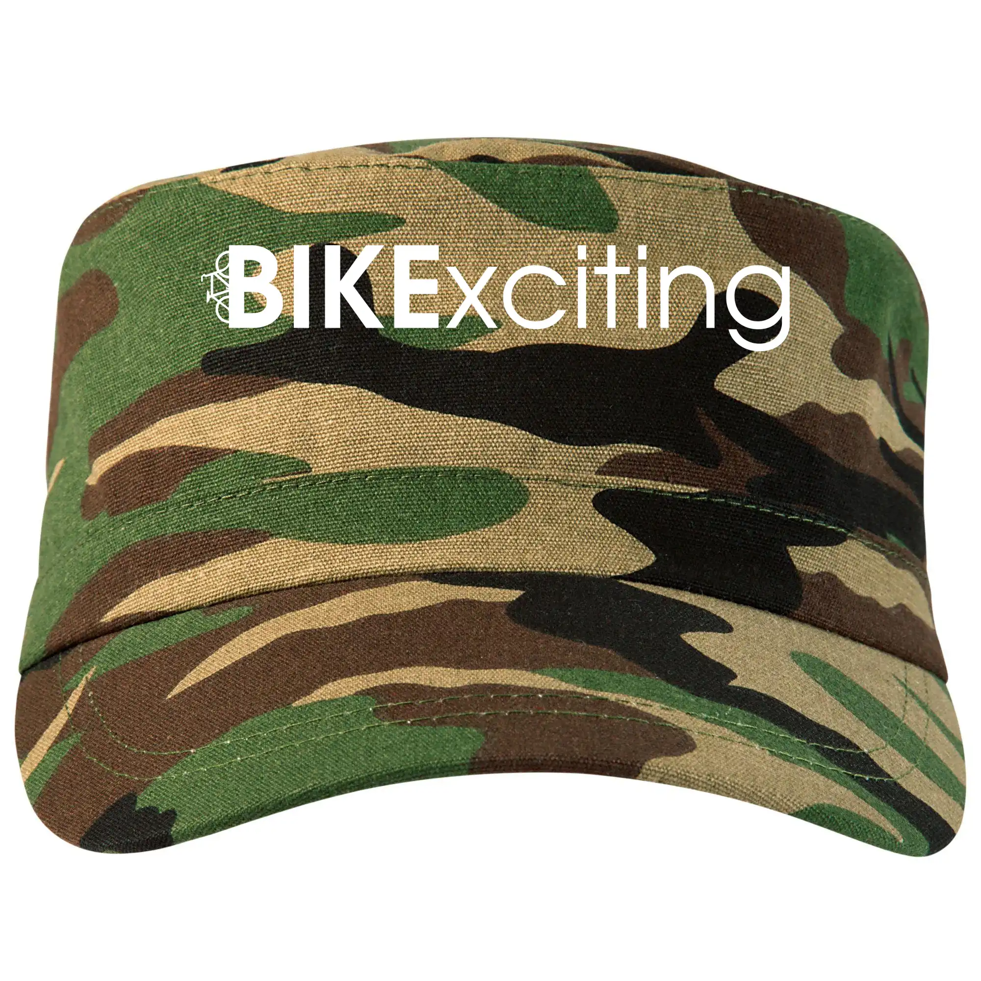 Tričko ako darček pre cyklistu - Bike nápisy Bikexciting - Šiltovka CAMO