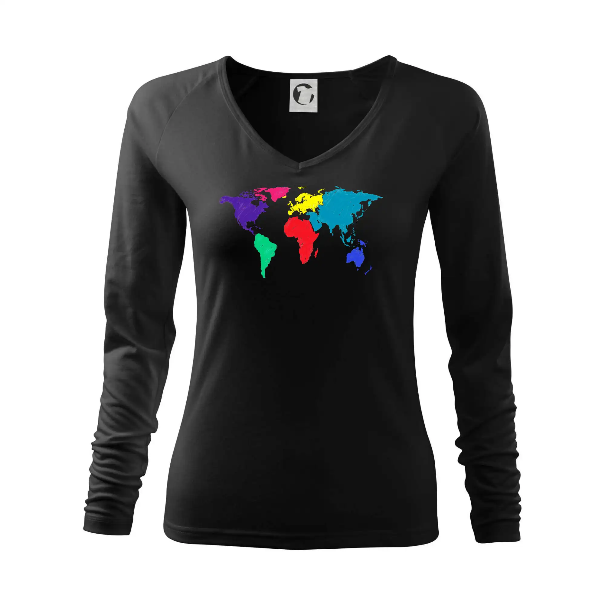 Světové kontinenty bez názvů - barevné