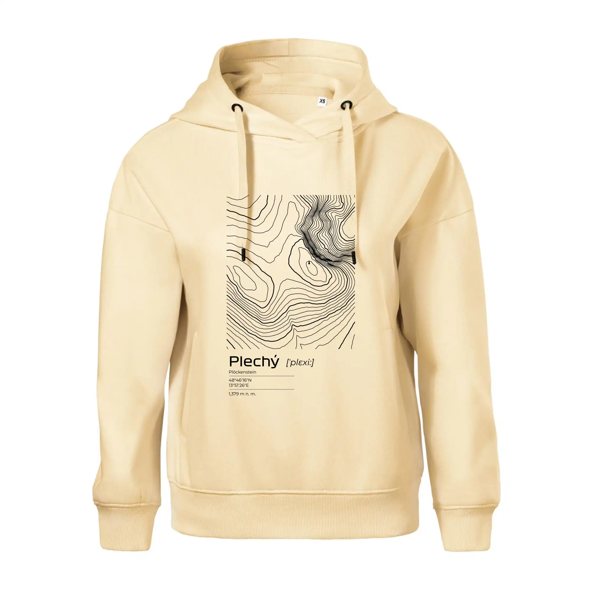 Plechý - vrstevnice v obdélníku