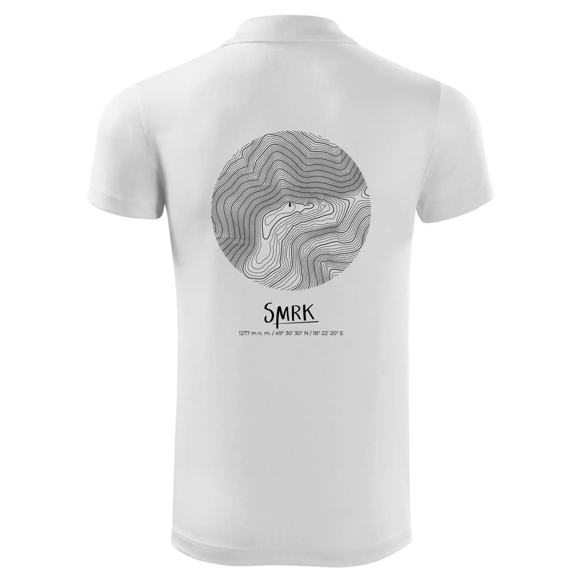 Smrk - vrstevnice v kruhu