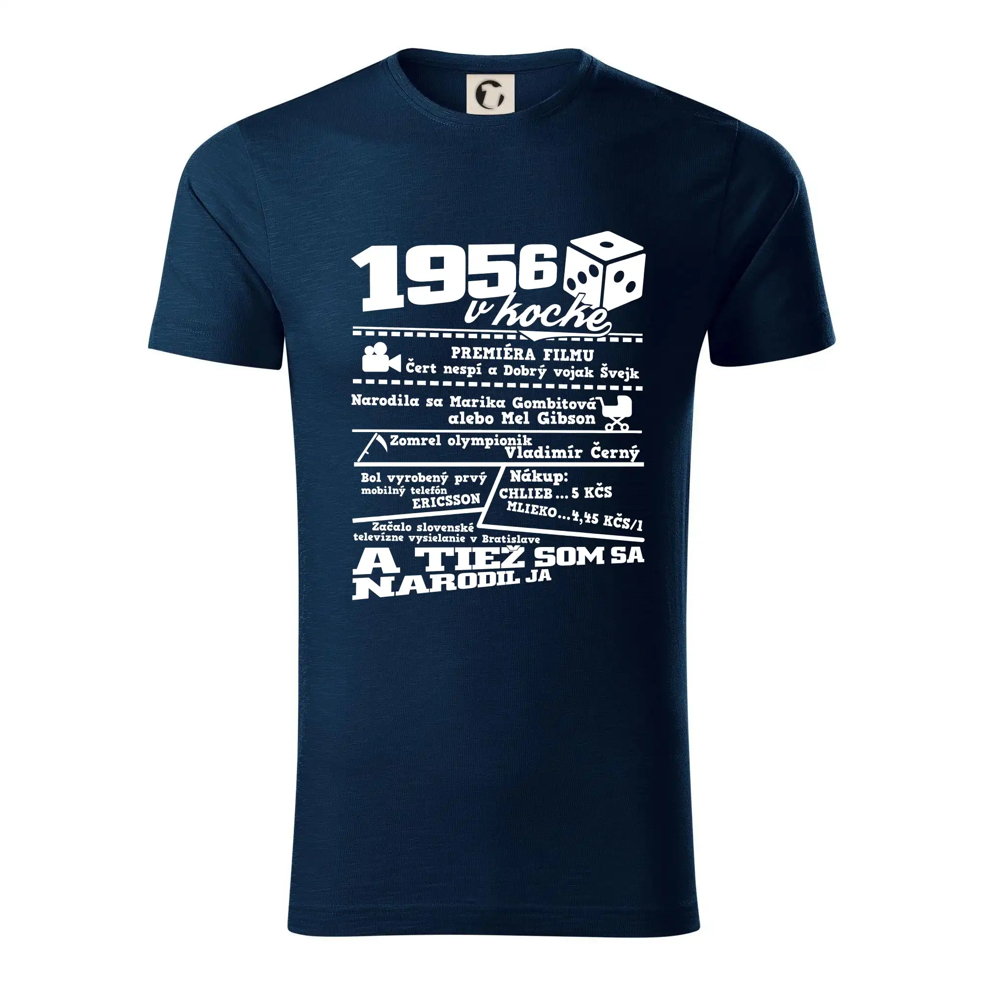 Narodeniny v kocke - 1956 v kocke - Tričko z organickej bavlny