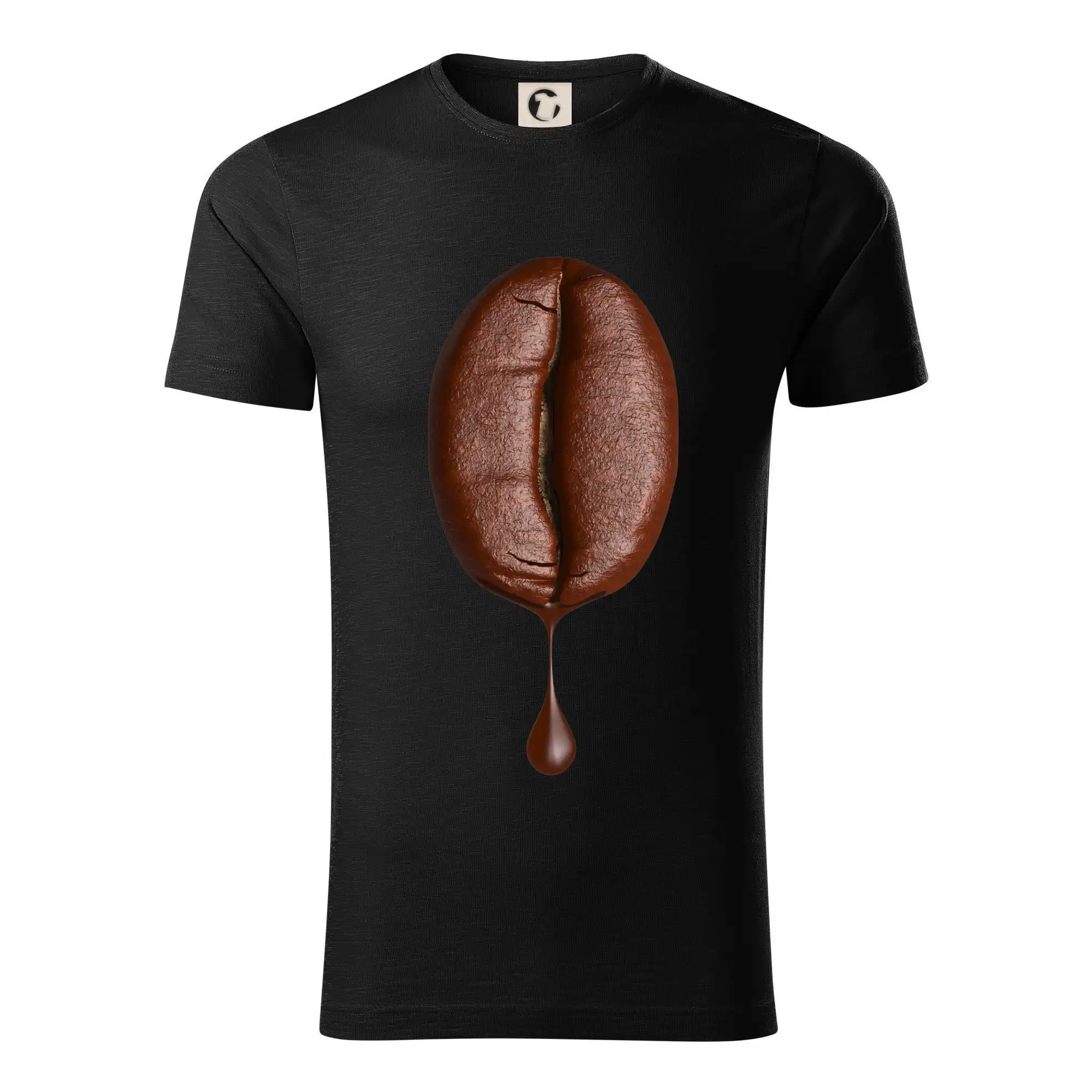 Motívy pre baristu a milovníkov kávy - Kávové zrno - Tričko z organickej bavlny