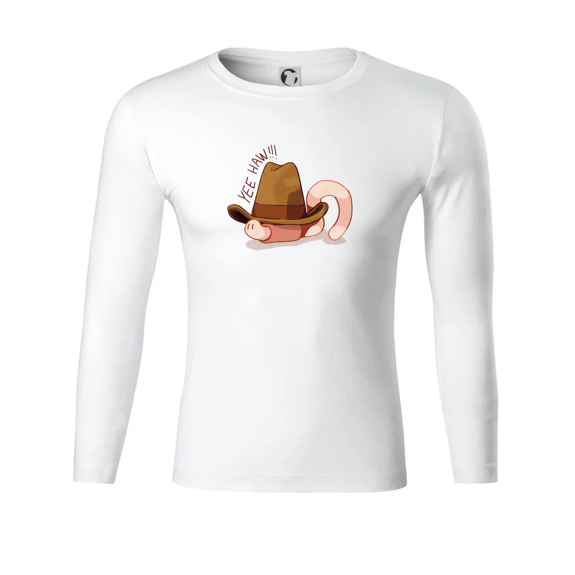 Grafické tričká - Dážďovka cowboy (Alexis Citrine) - Tričko Progress s dlhým rukávom
