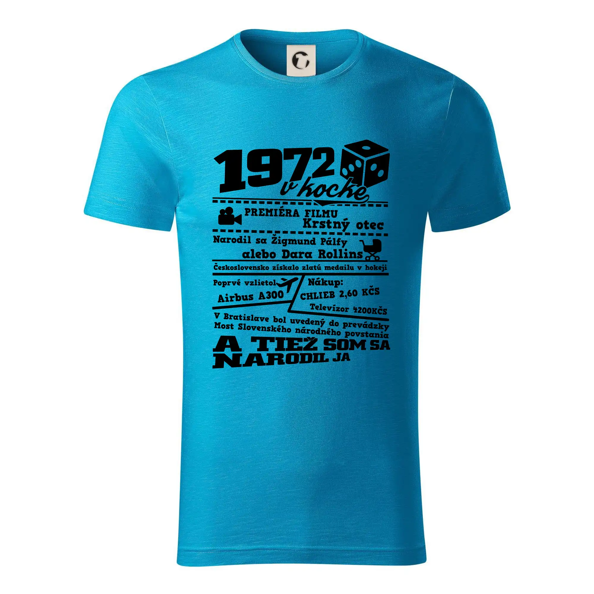 Narodeniny v kocke - 1972 v kocke - Tričko z organickej bavlny