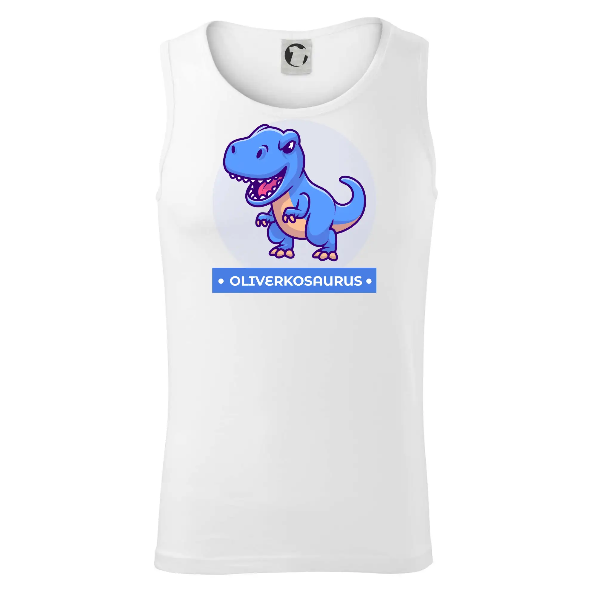 Detské tričká, mikiny a body s originálnymi potlačami | Veselé motívy pre chlapcov aj dievčatá - Dinosaurie mená - modrý dinosaurus - Tielko pánske Core