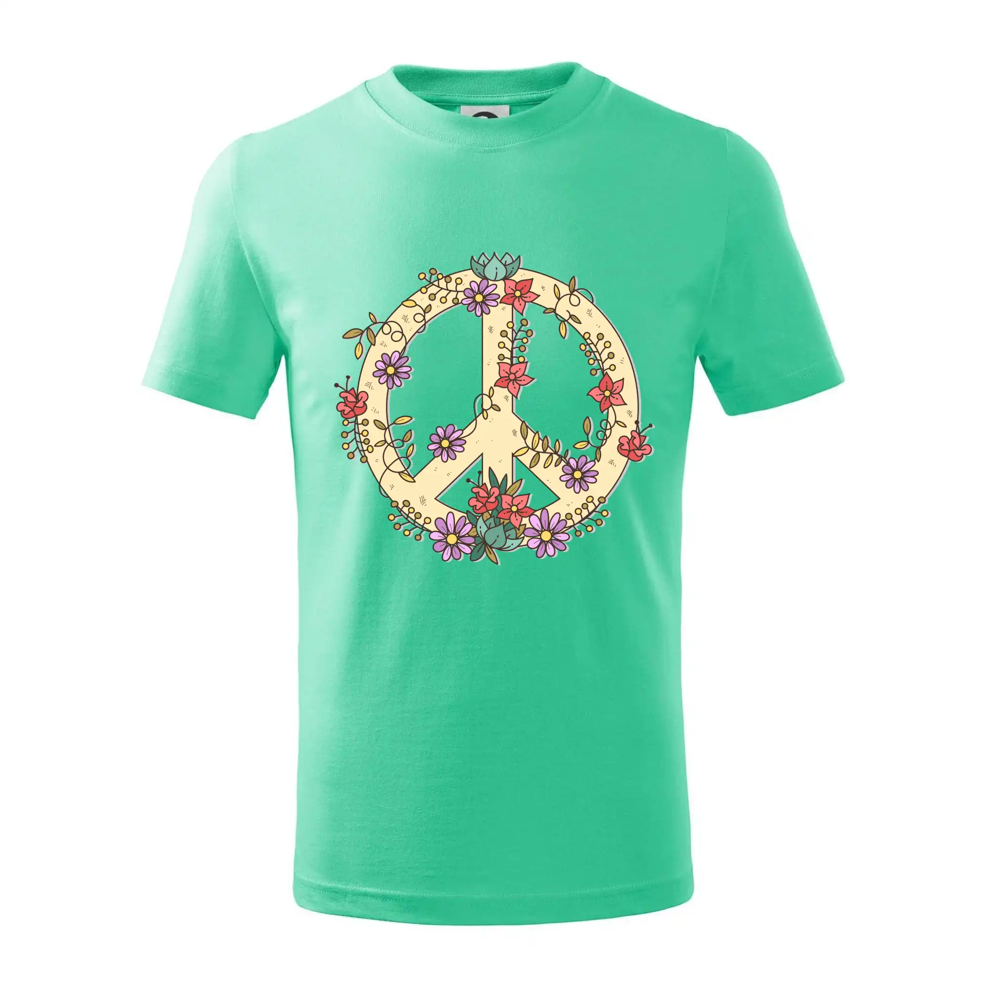 Tričká pre pohodový ľudí - Peace symbol pieskový - Tričko detské bavlnené