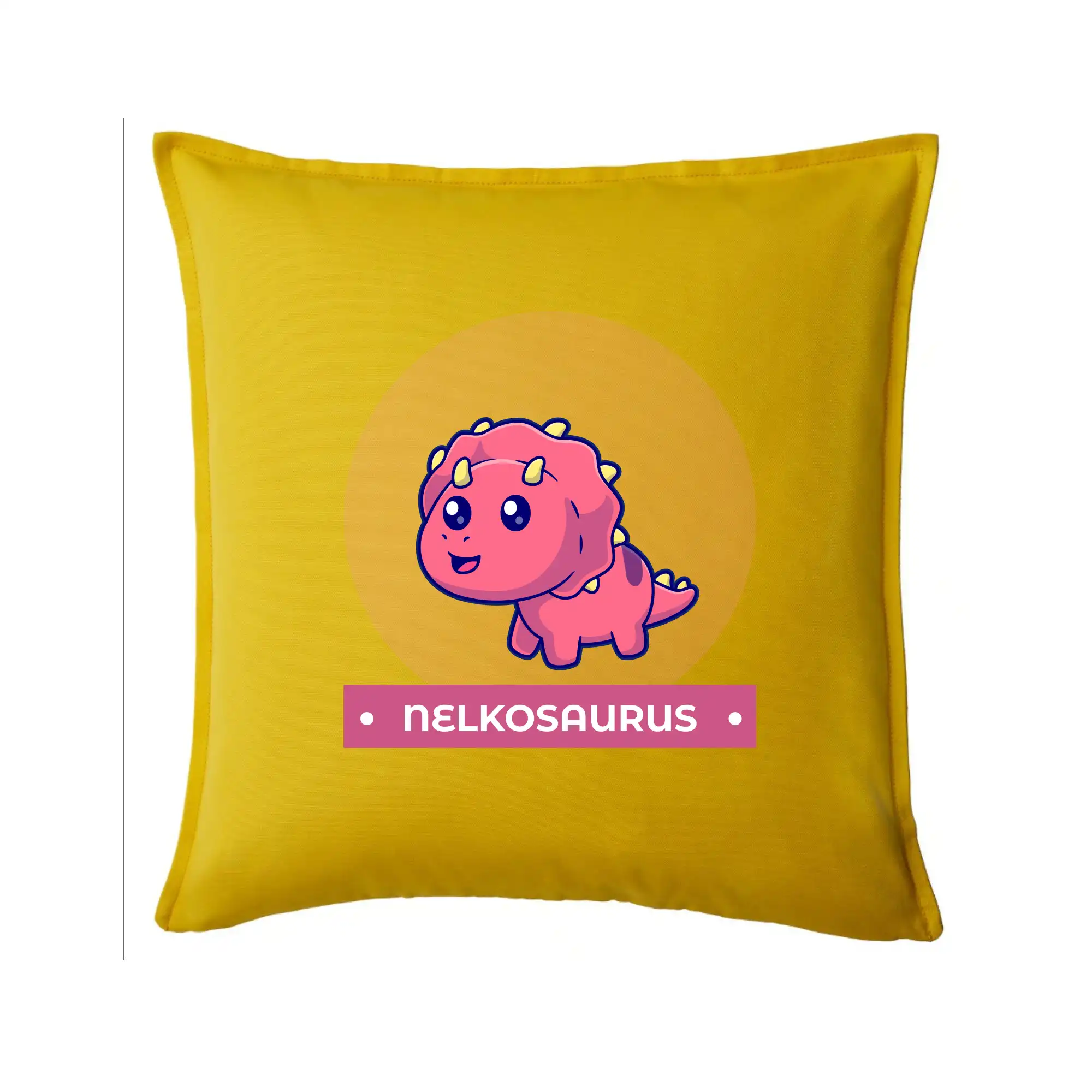 Detské tričká, mikiny a body s originálnymi potlačami | Veselé motívy pre chlapcov aj dievčatá - Dinosaurie mená - růžový dinosaurus - Vankúš 50x50