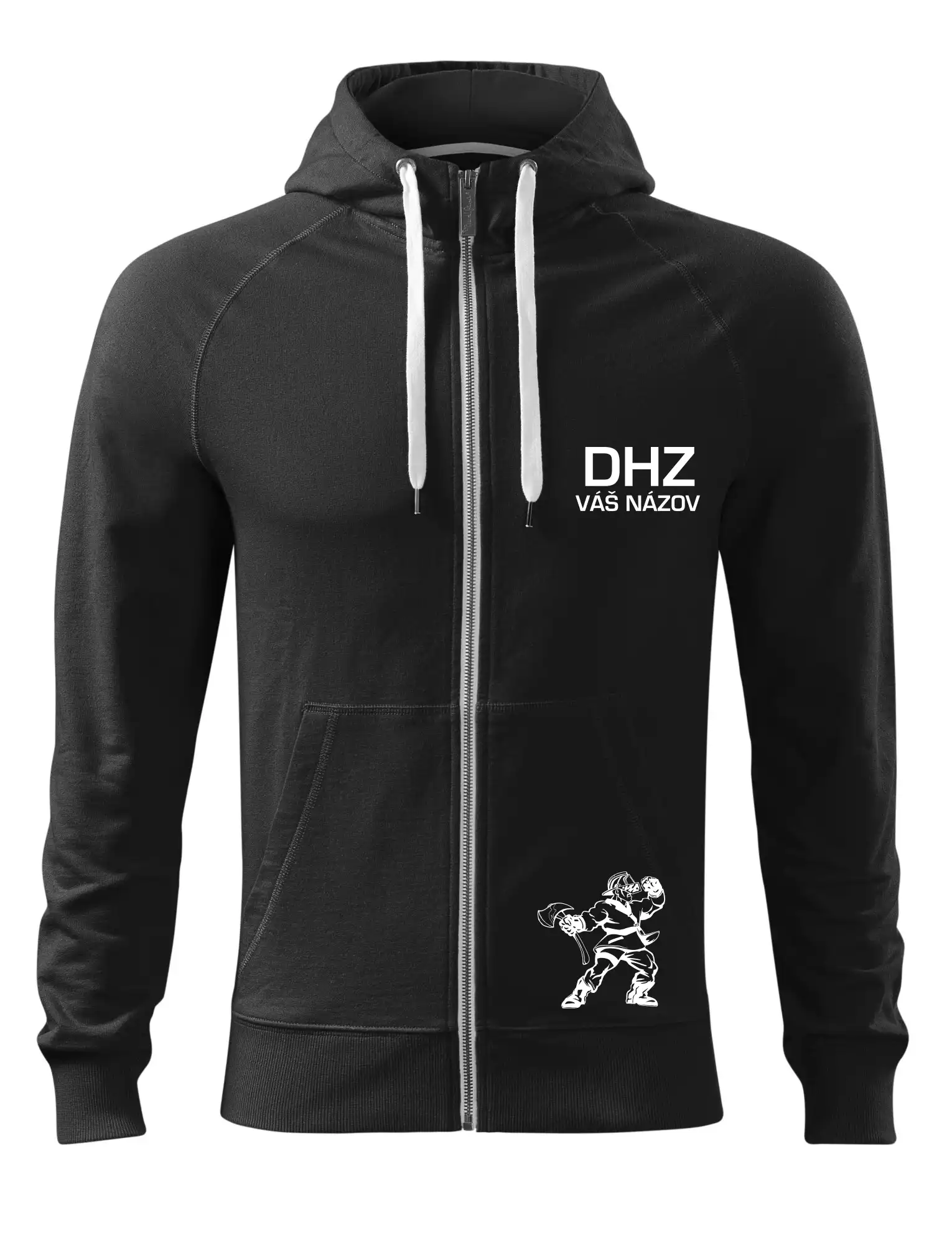 Originálne tričká pre hasičov - DHZ postava - vlastný názov - Mikina Voyage  - 100% bavlna