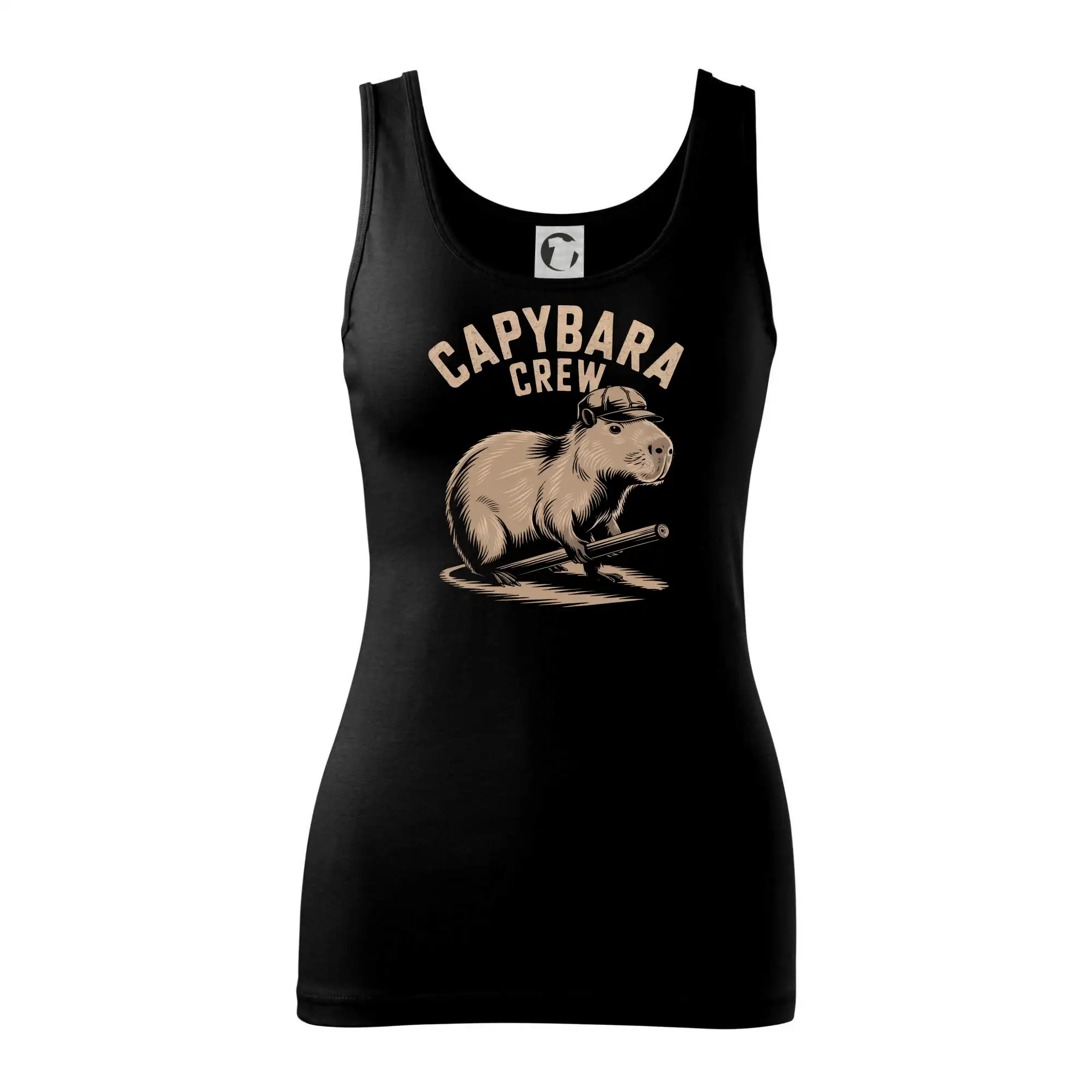Tričká so zvieratami - Capybara crew - Dámske tielko