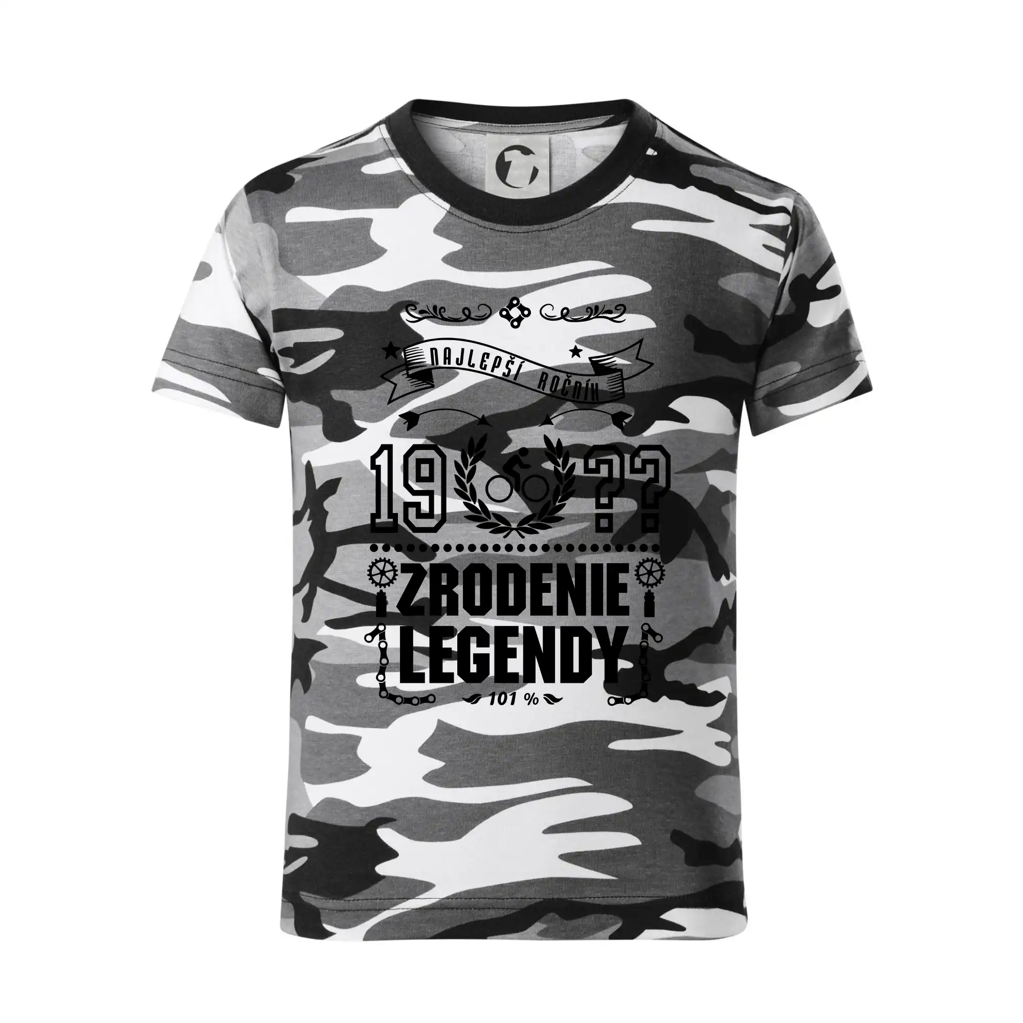 Trička Zrodenie legendy - Zrodenie legendy - pre cyklistu - Detské maskáčové tričko