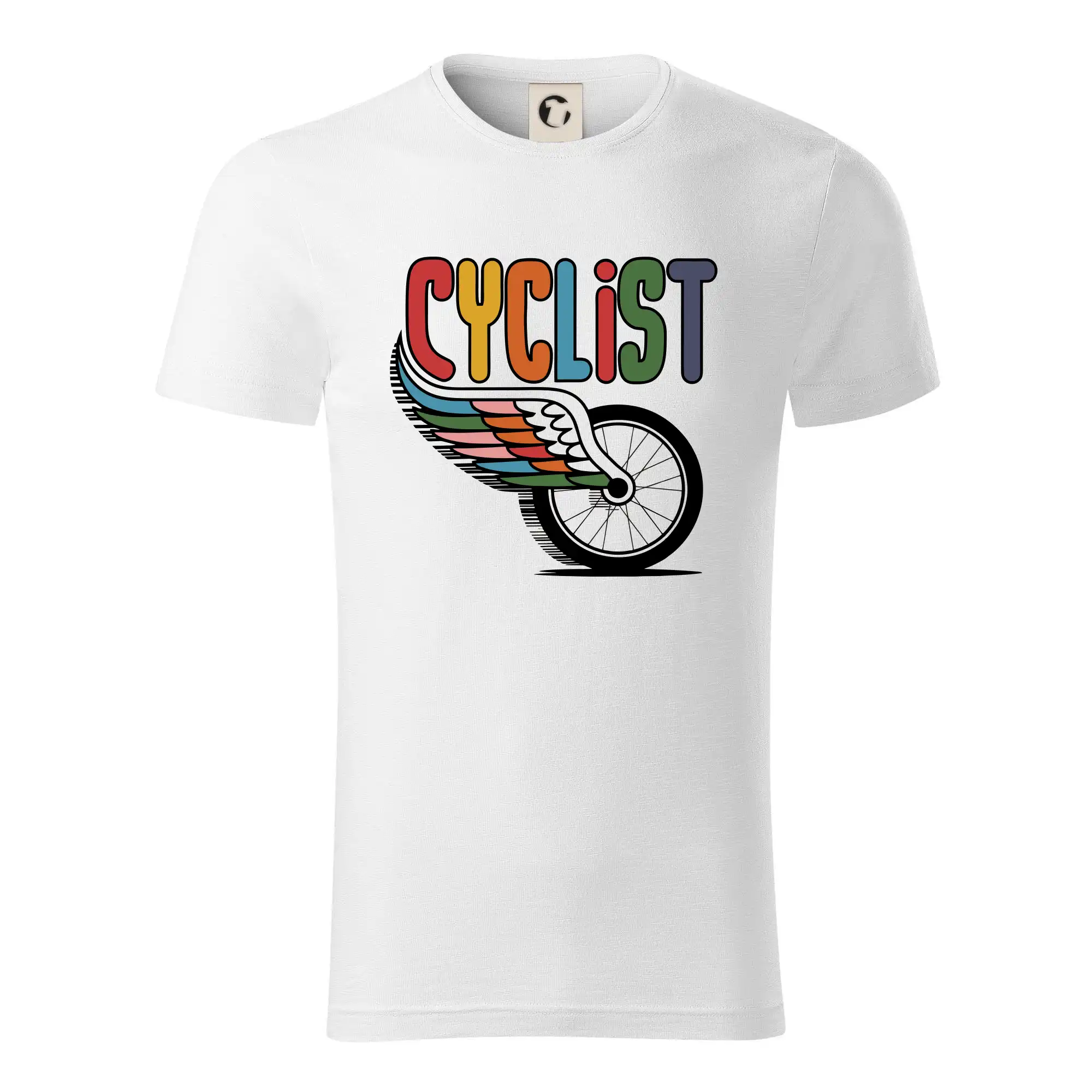Tričko ako darček pre cyklistu - Cyclist - bicykel a krídlo - Tričko z organickej bavlny