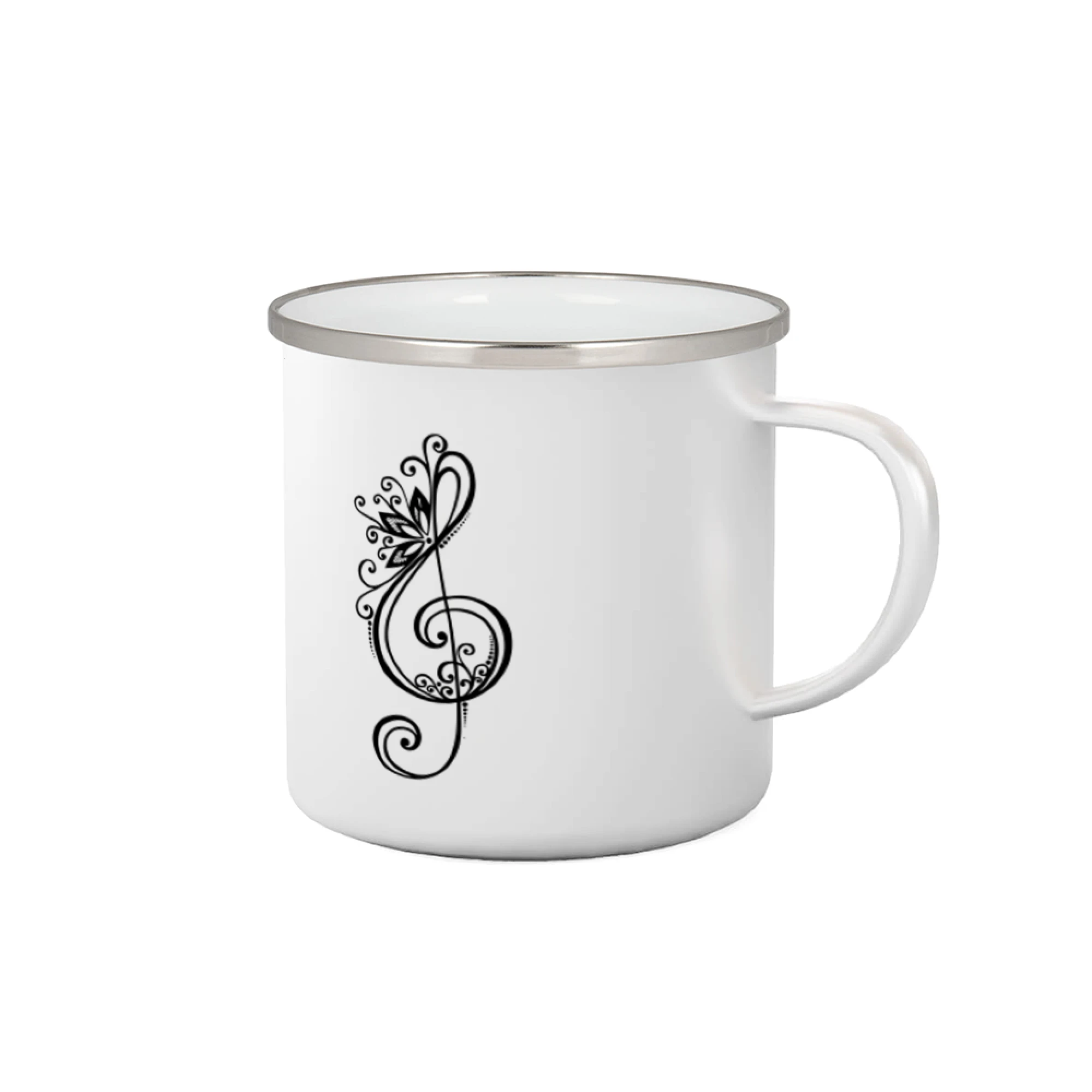 Hudobné tričká - Husľový kľúč kvety - Plecháčik