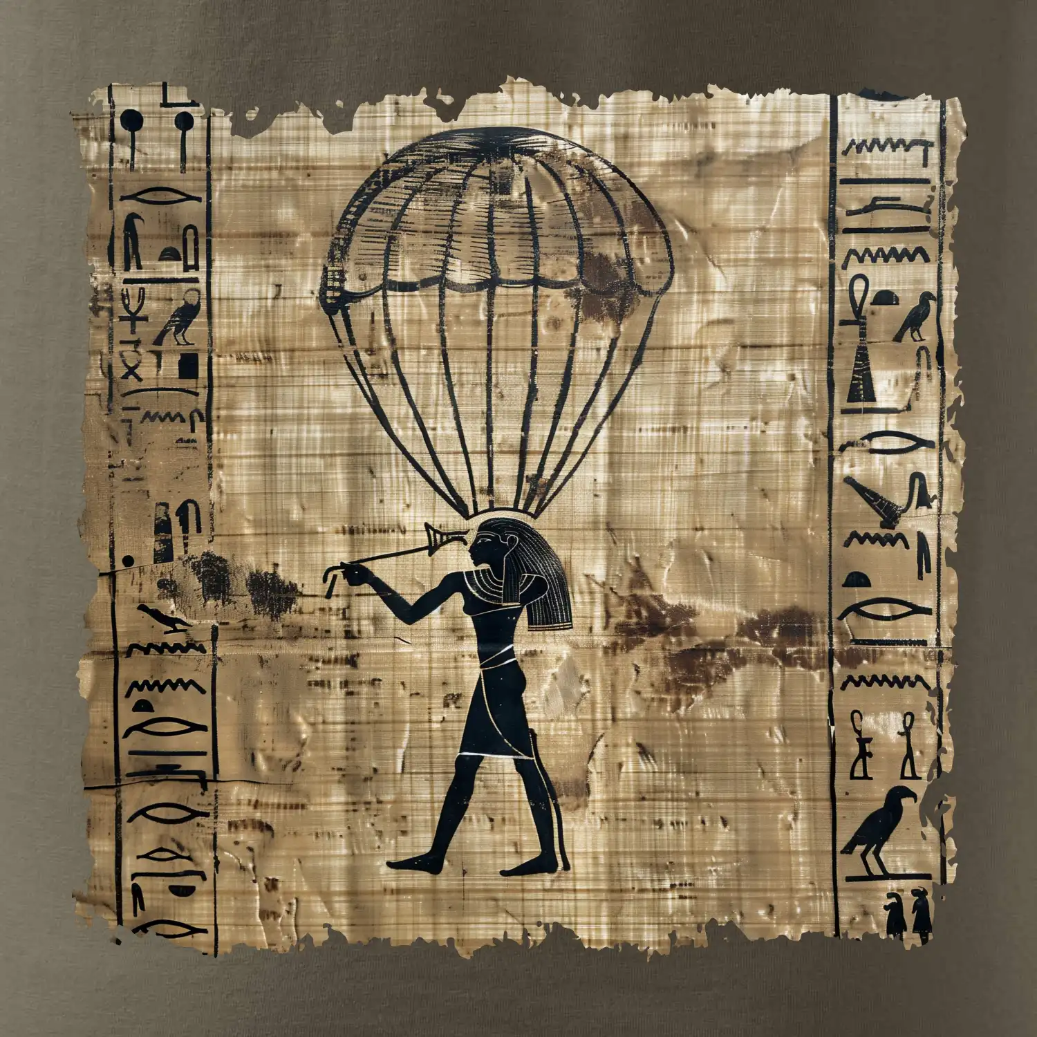 Egyptské hieroglyfy parašutista