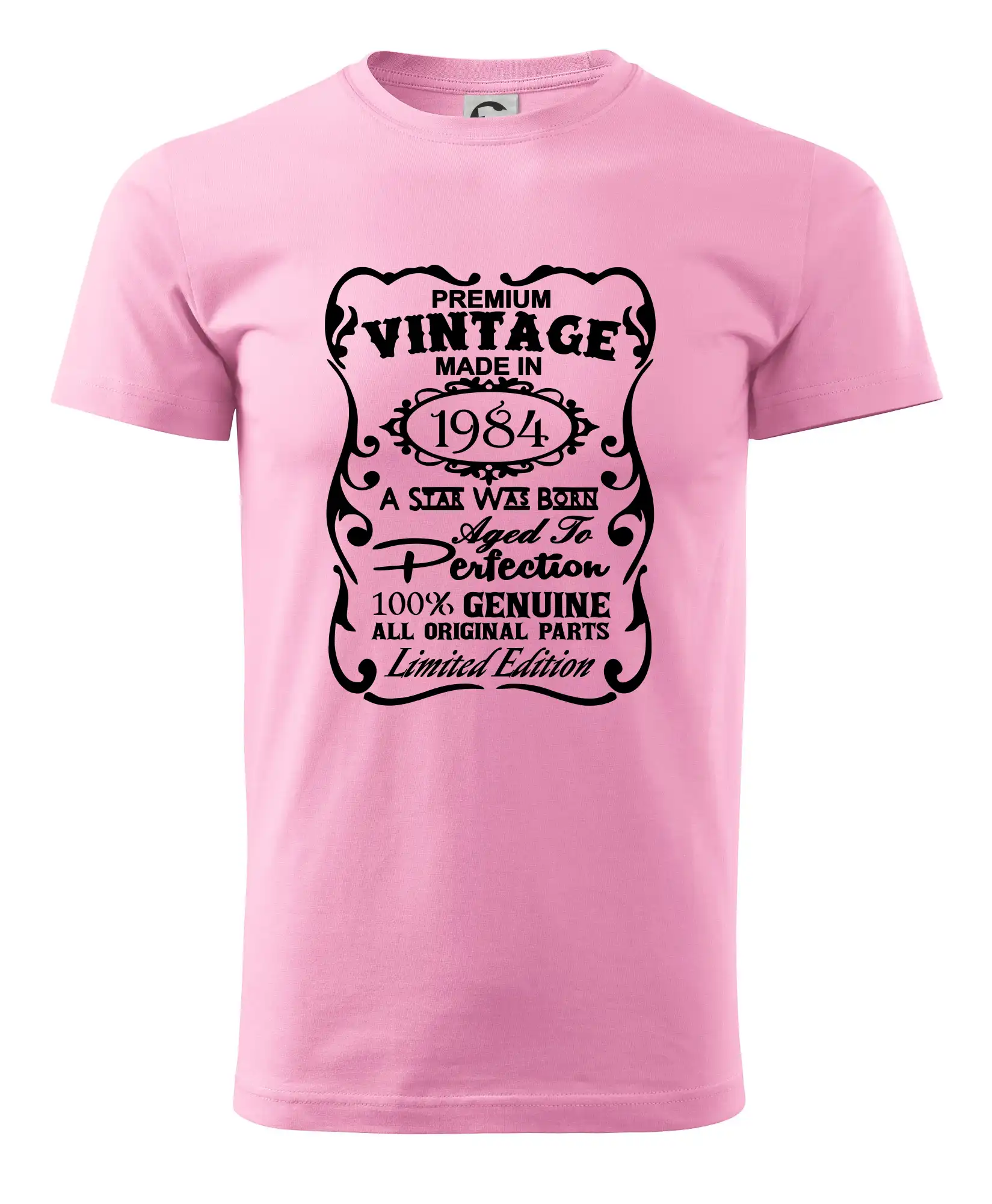 Trička s ročníkom 1984 - Vintage Etiketa - 1984 - Pánske tričko nižšej gramáže