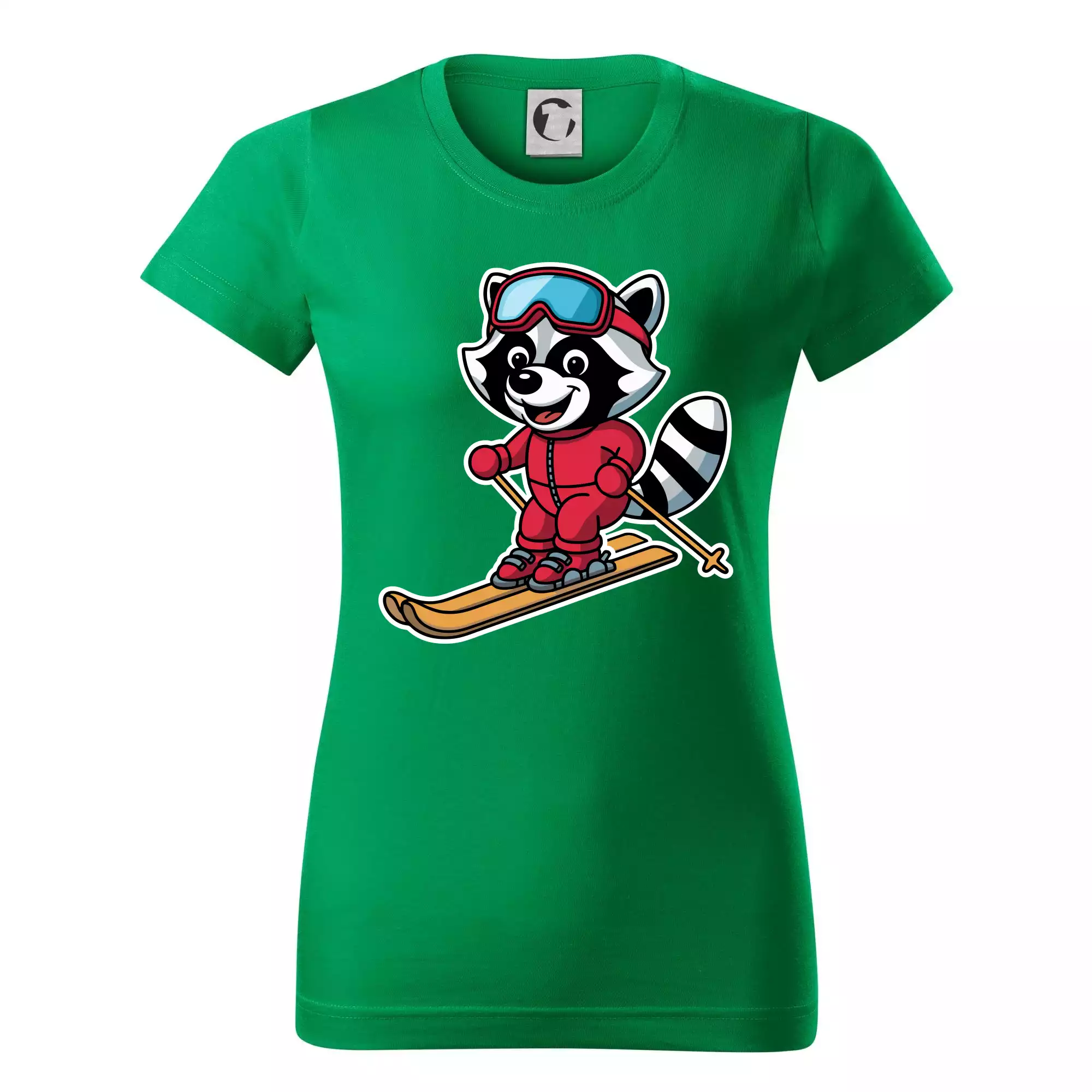 Mýval na lyžích - kreslený