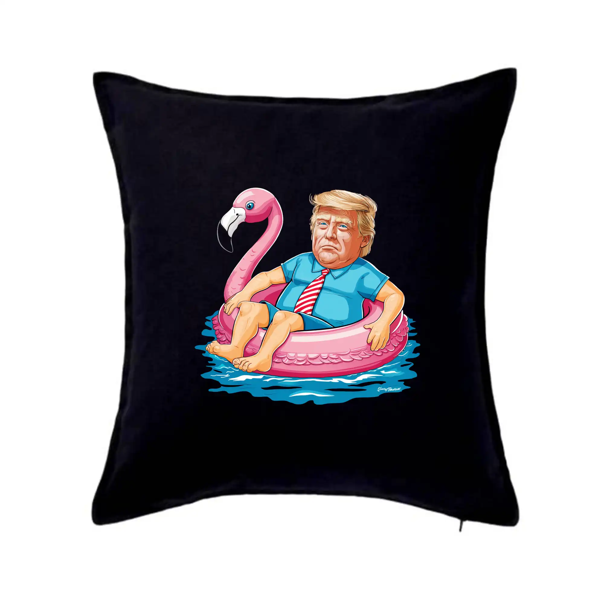 Politické tričká - Trump a plameniak - Vankúš 50x50