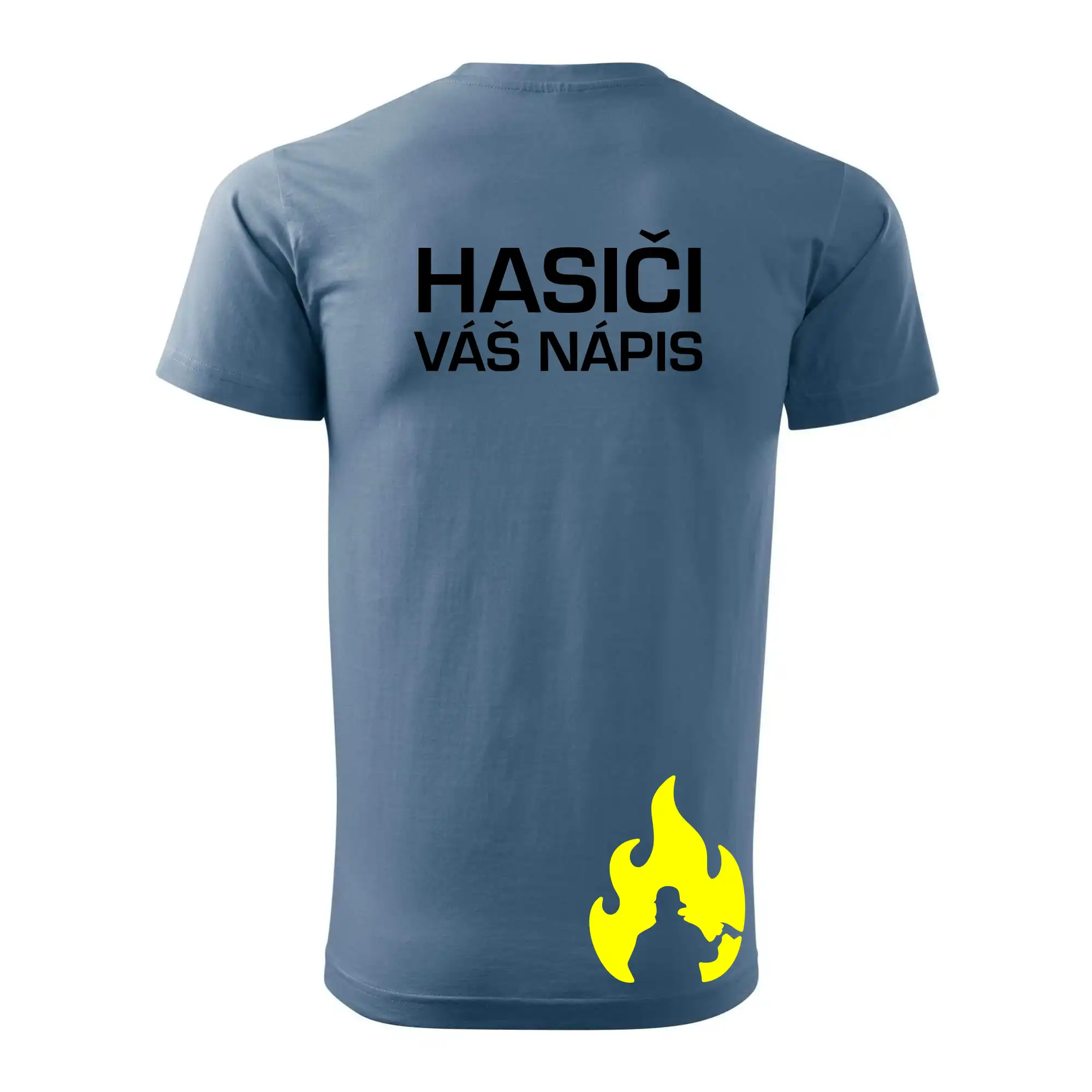 Hasič stojaci - nápis hasiči - Veľký nápis na chrbte
