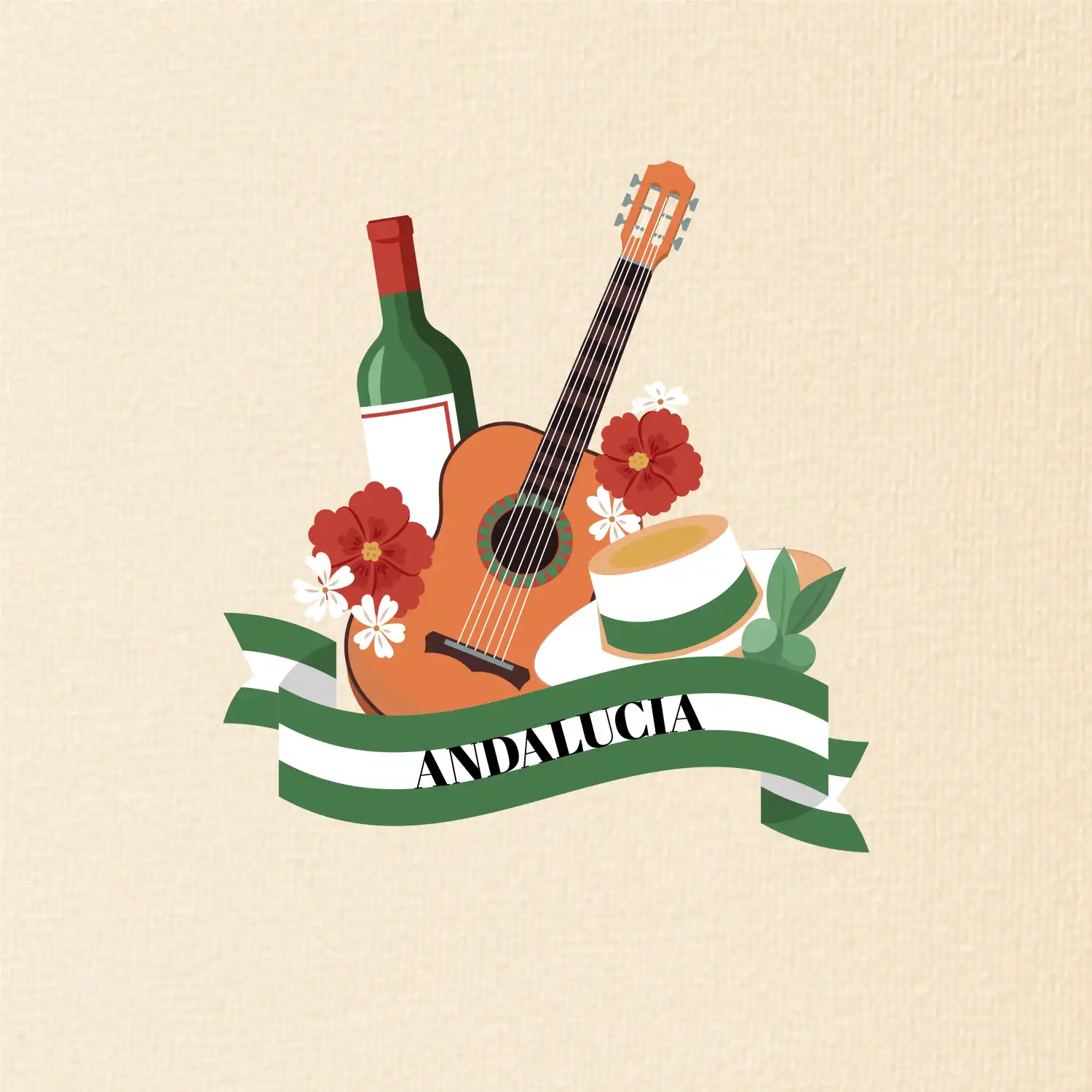 Andalucia kytara a stuha