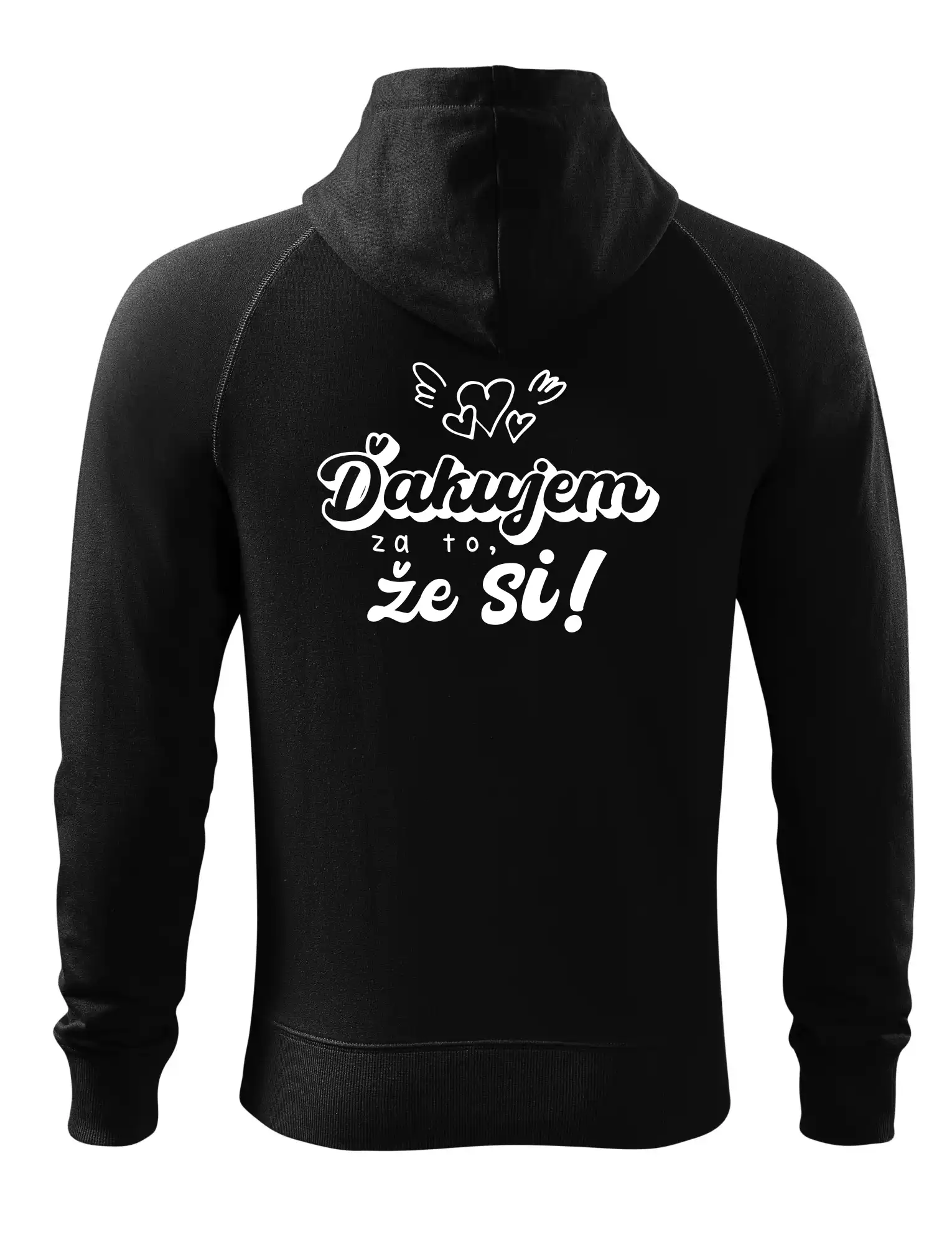 Písacie ďakujem za to, že si - Mikina Voyage  - 100% bavlna