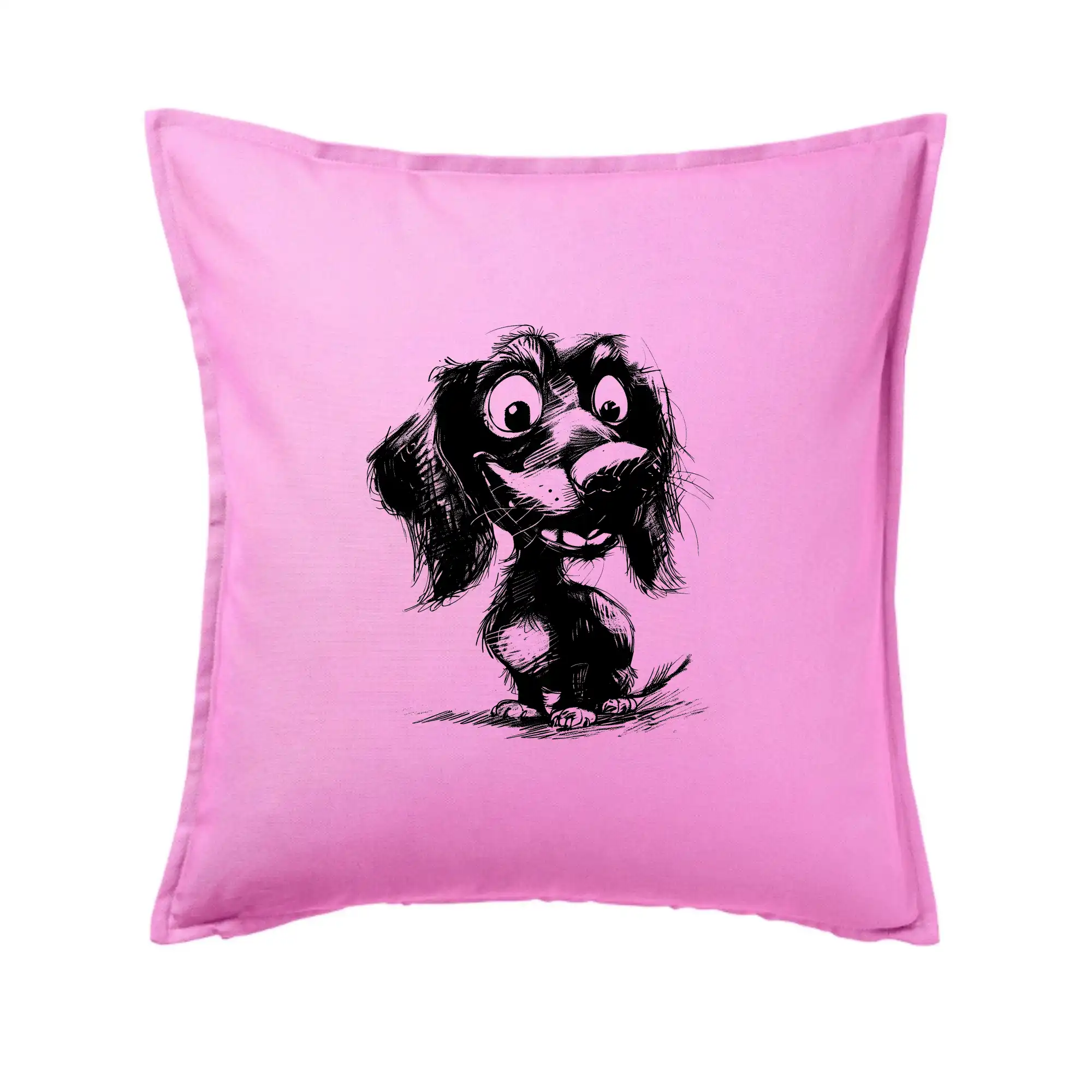 Černobílá karikatura jezevčík