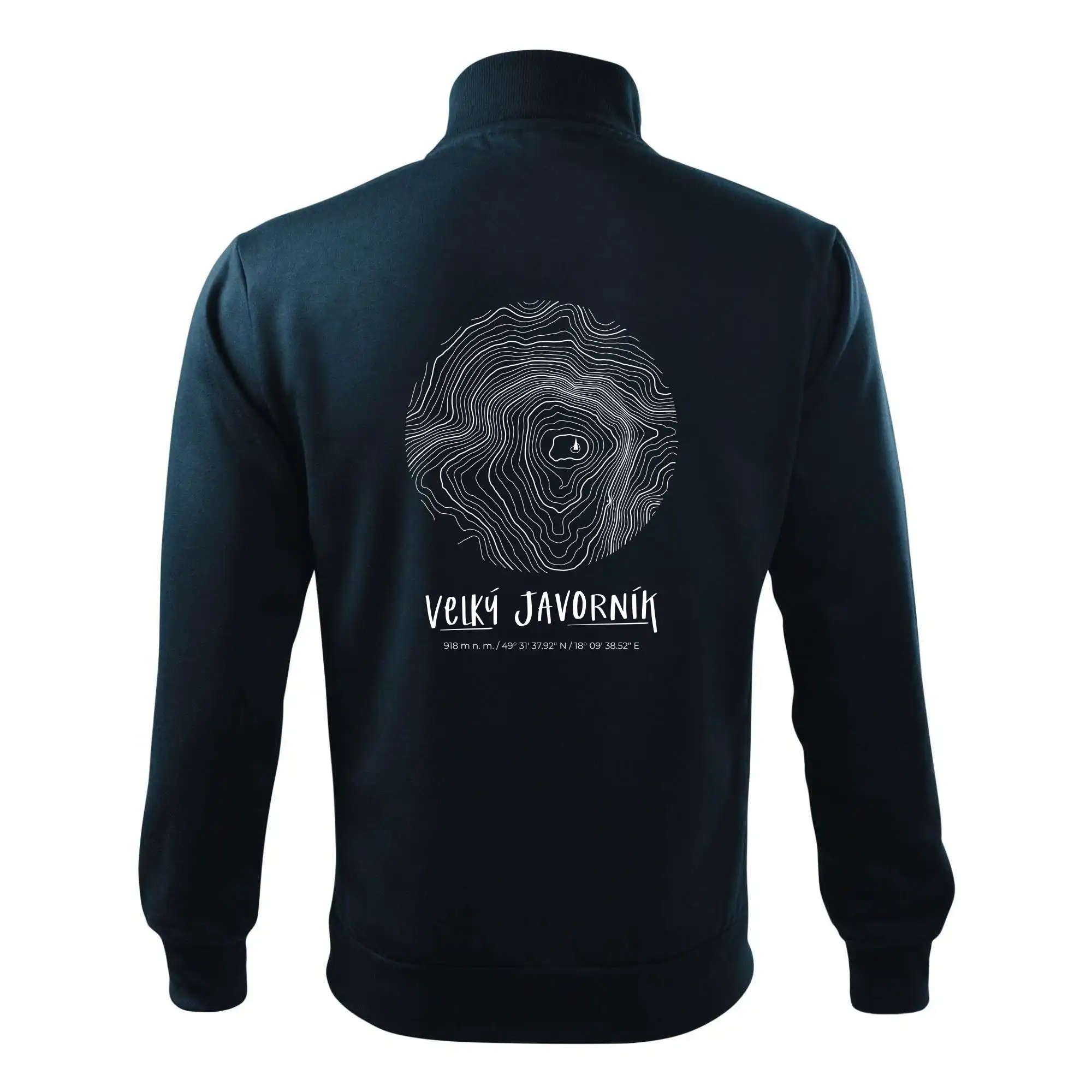 Velký Javorník - vrstevnice v kruhu