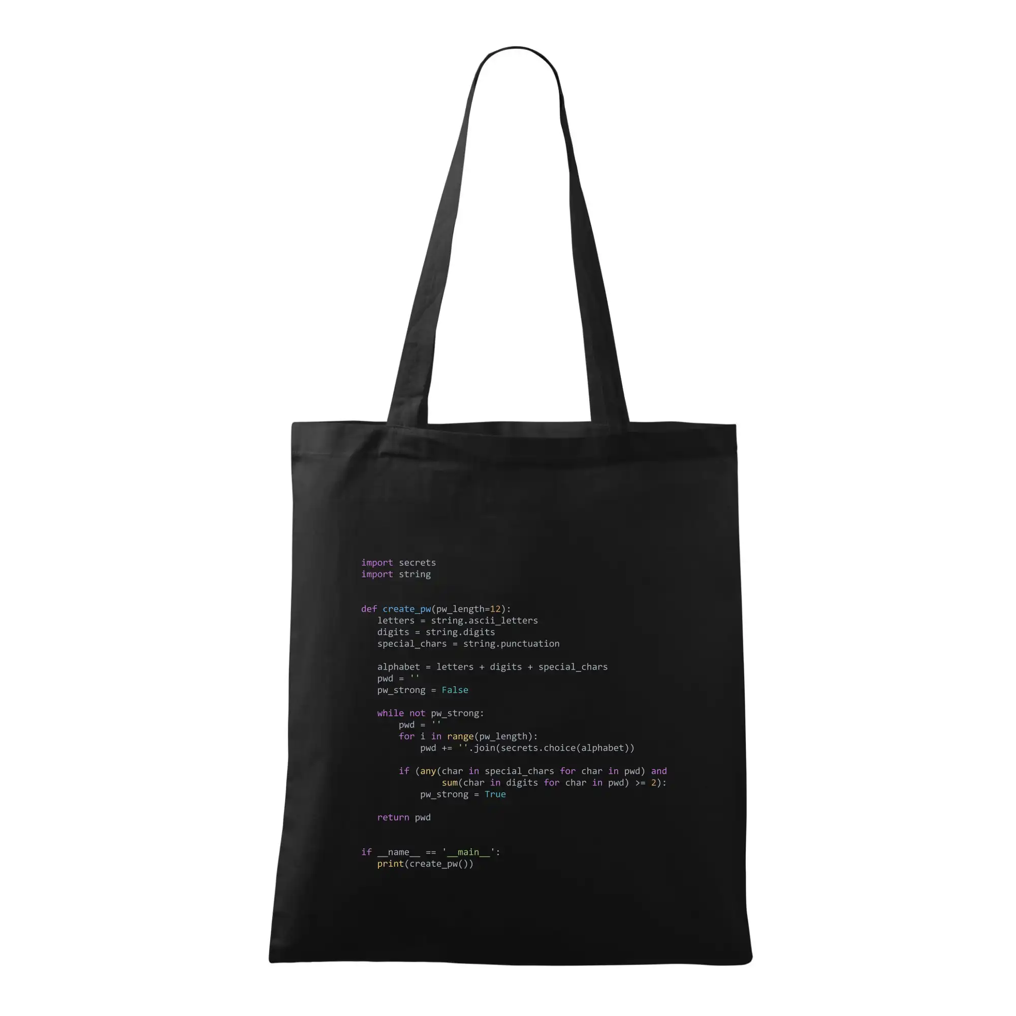 Tričká pre ajťákov - Python Generátor hesiel - Taška bavlnená
