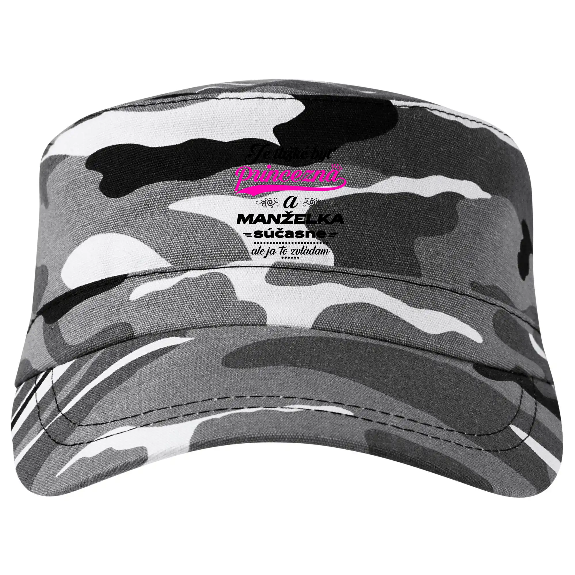 Rodinné tričká - Je ťažké byť princezná manželka - Šiltovka CAMO